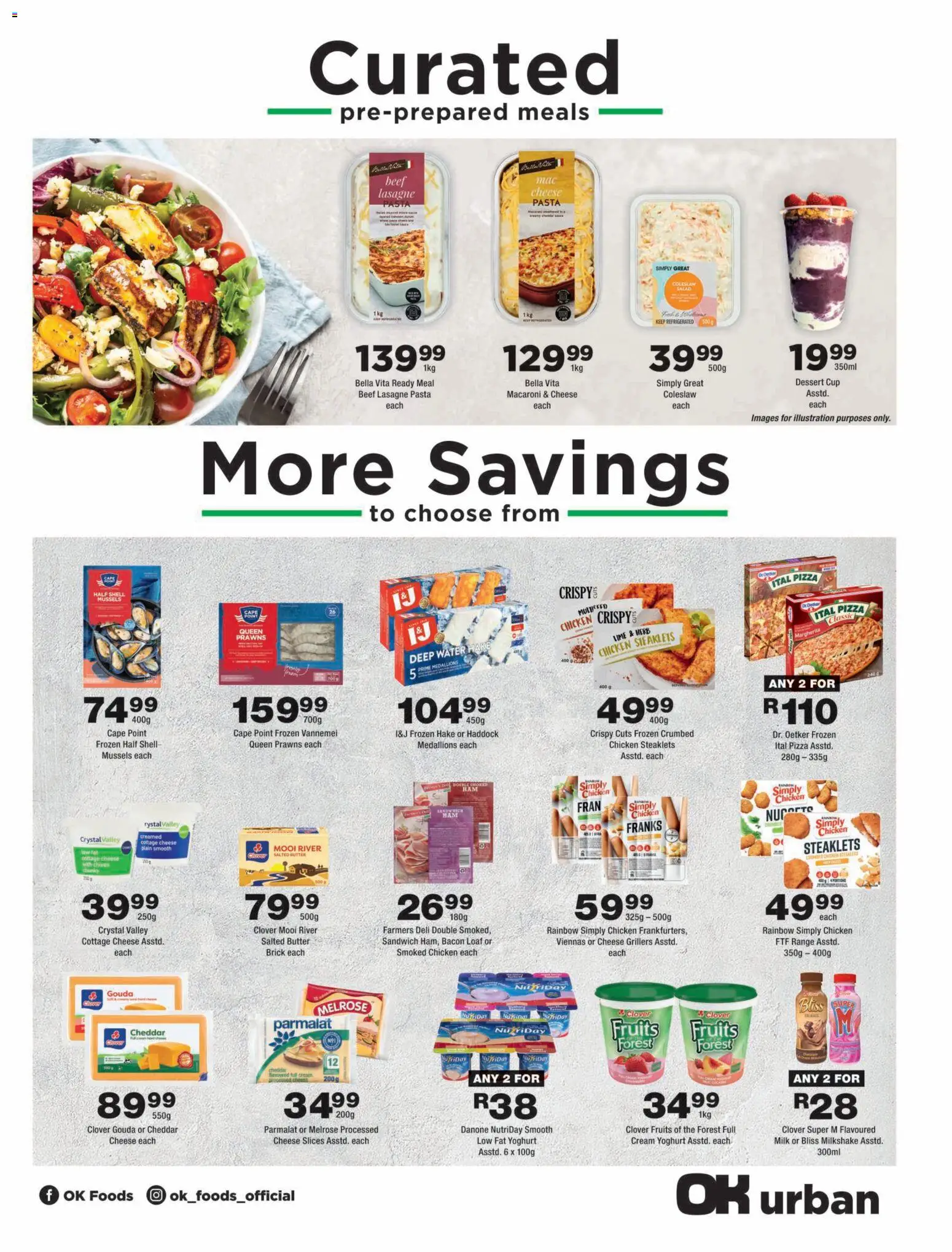 New OK Foods catalogue – valid from 14/10/2026 | Page: 3 | Products: Yoghurt, Butter, Pasta, Water