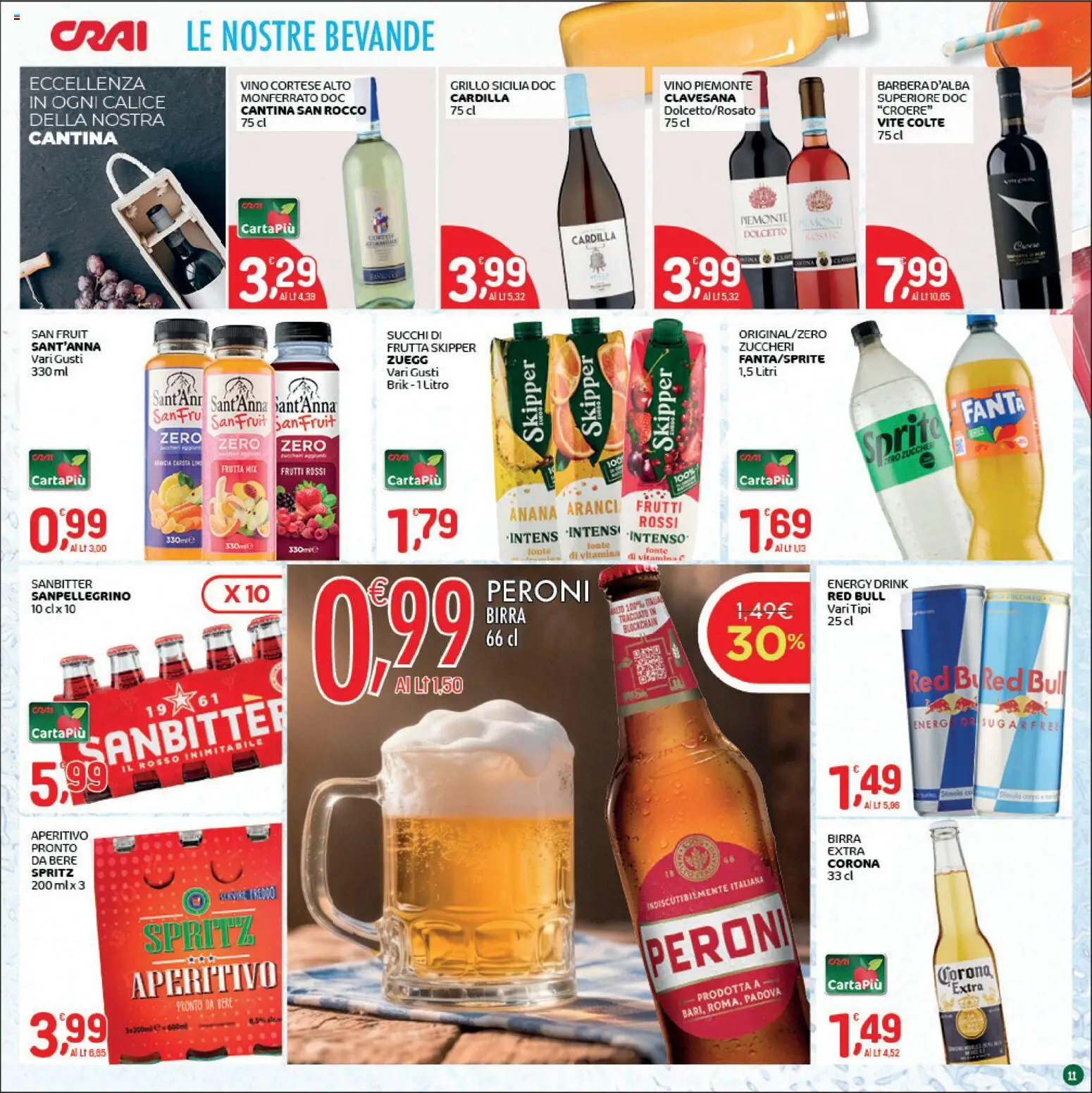 Volantino CRAI del 14.05.2026 | Pagina: 11 | Prodotti: Calice, Birra, Red Bull, Aperitivo