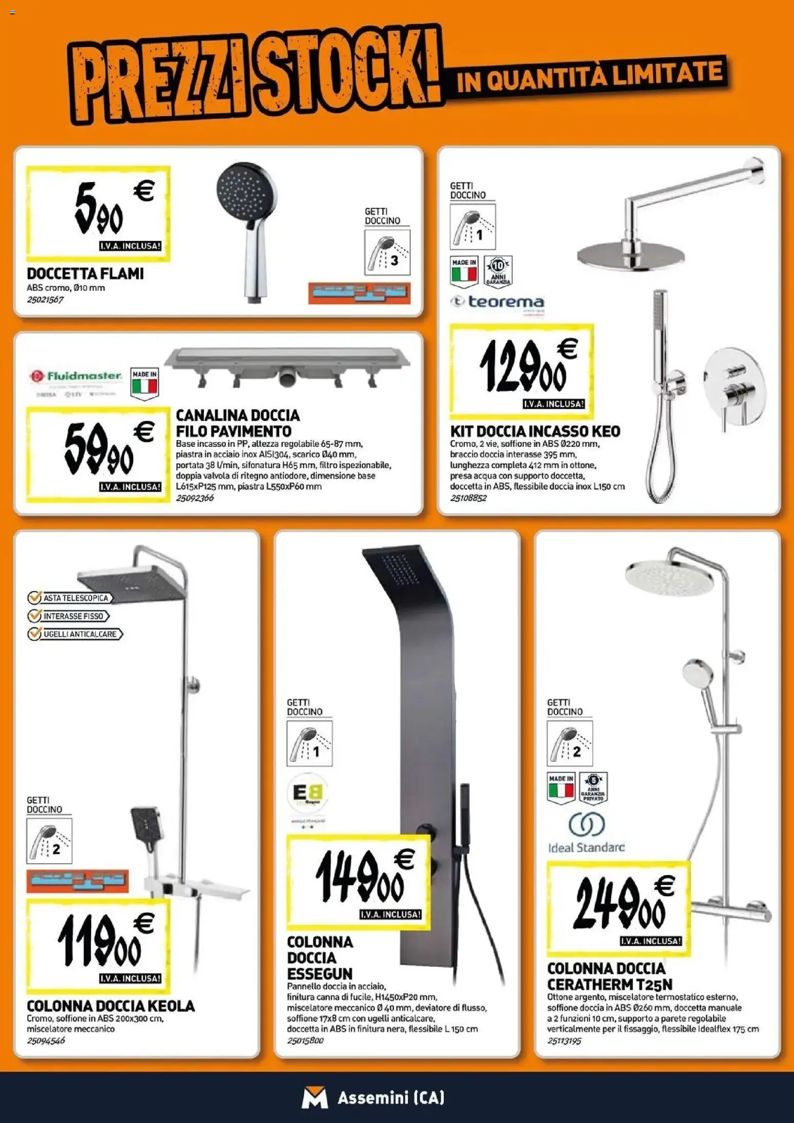 Volantino TECNOMAT del 12.03.2026 | Pagina: 3 | Prodotti: Pavimento, Acqua, Presa, Doccia