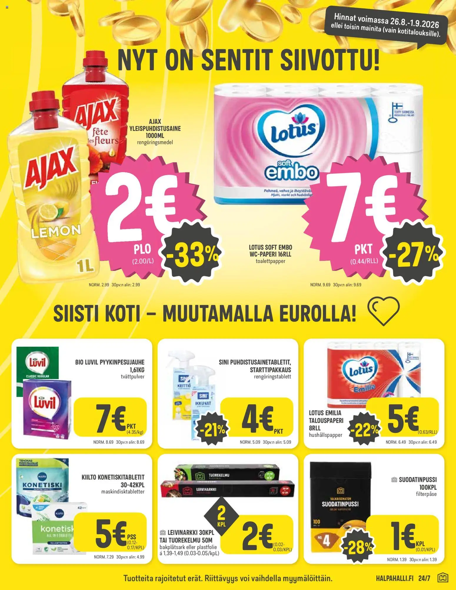 Halpa Halli - viikkokuvasto – voimassa 26/08/2026 alkaen | Sivu: 5 | Tuotteet: Lotus, Voi