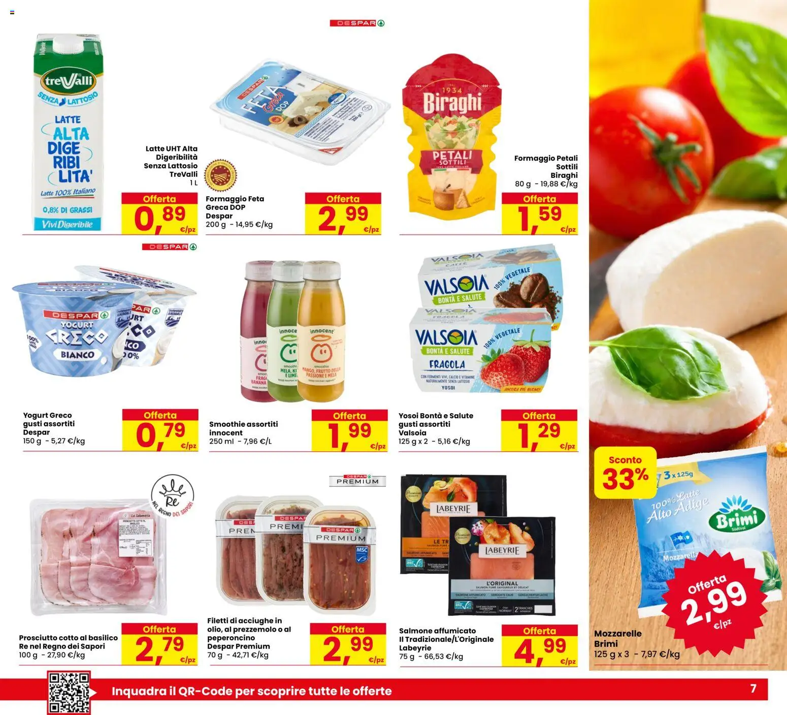 Volantino Eurospar del 11.06.2026 | Pagina: 7 | Prodotti: Latte, Peperoncino, Prezzemolo, Feta