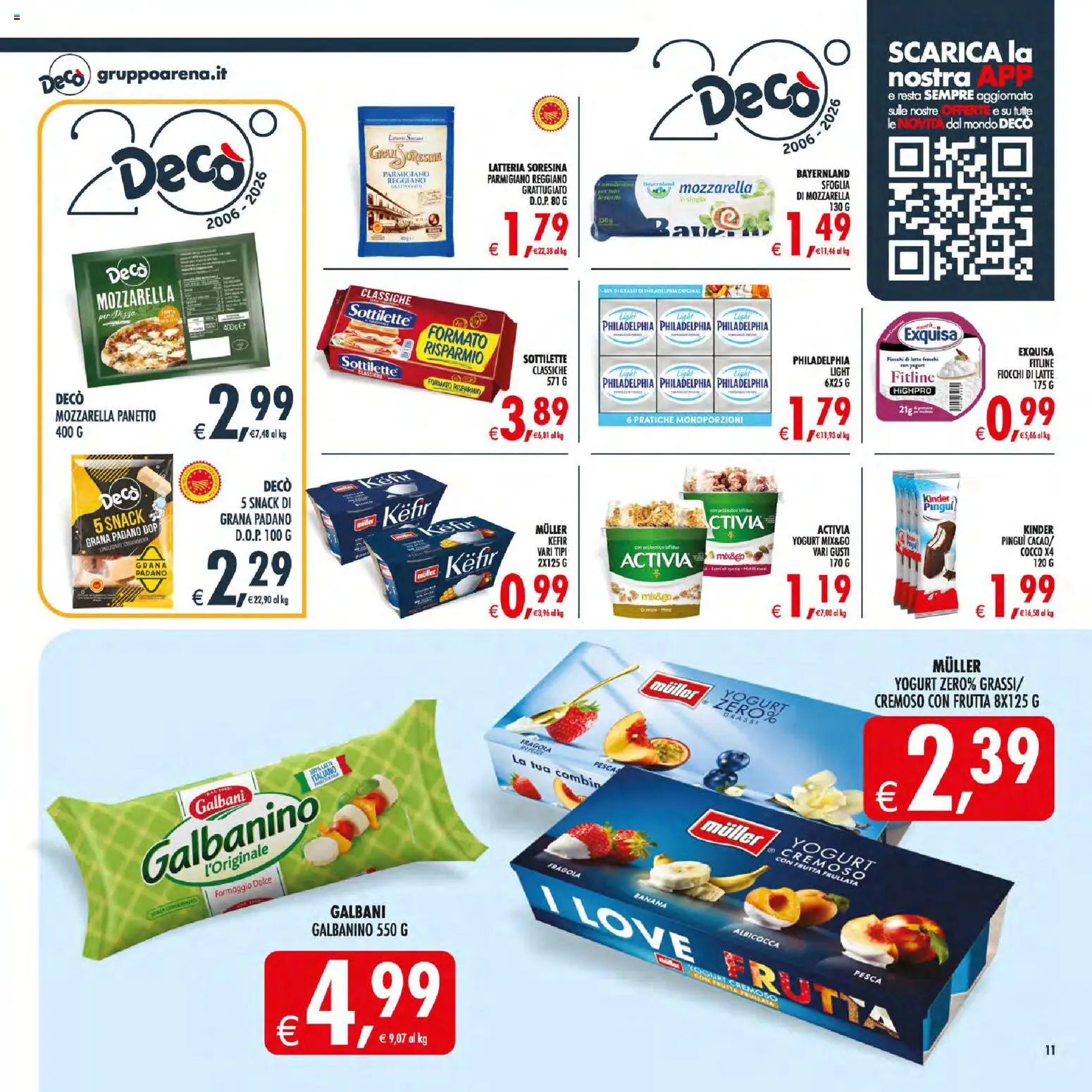 Volantino Decò del 30/06/2026 | Pagina: 14 | Prodotti: Fiocchi di latte, Latte, Pesca, Parmigiano reggiano