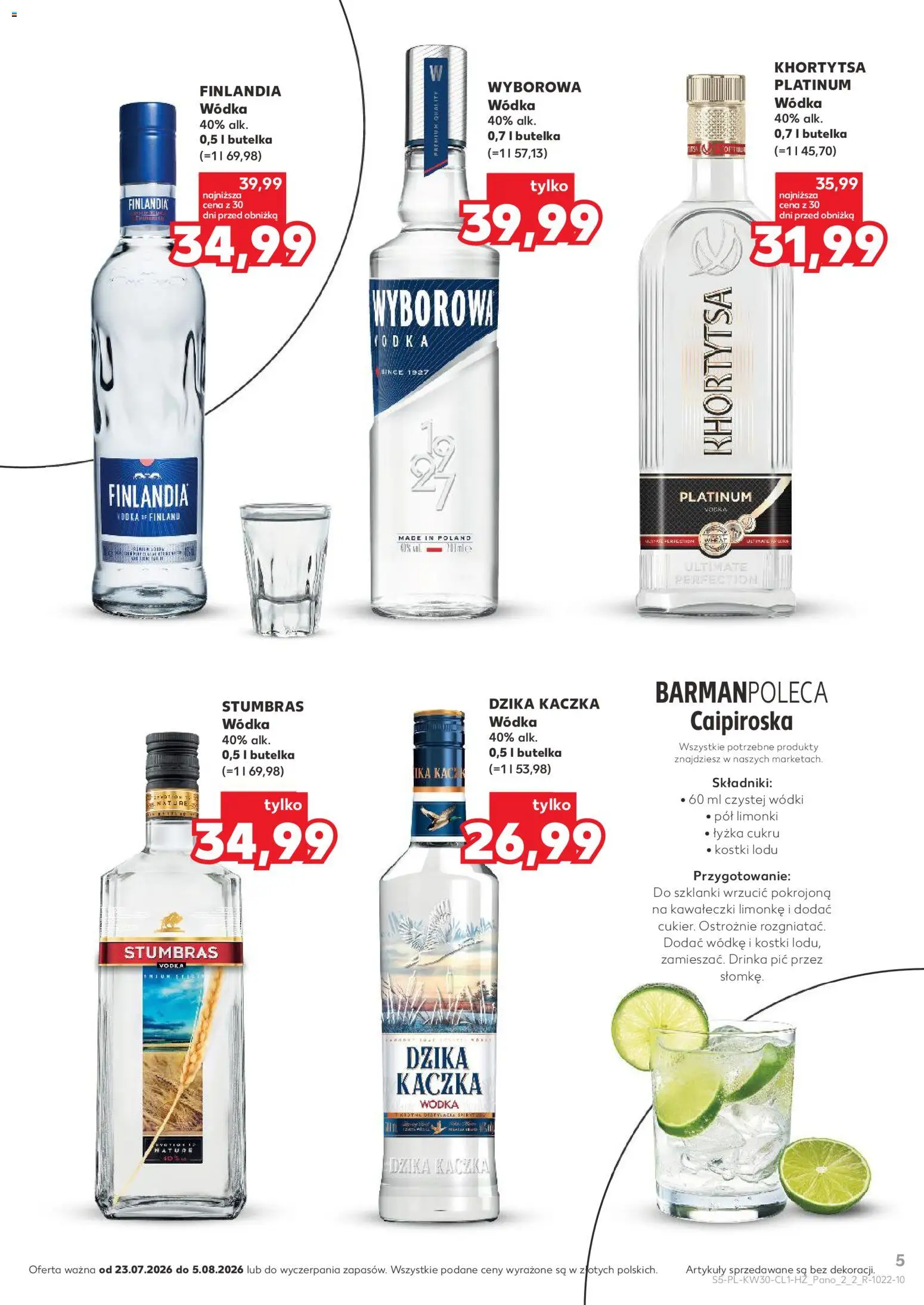 Kaufland Polsko leták - Barek od 23.07.2026 | Strana: 5 | Produkty: Vodka