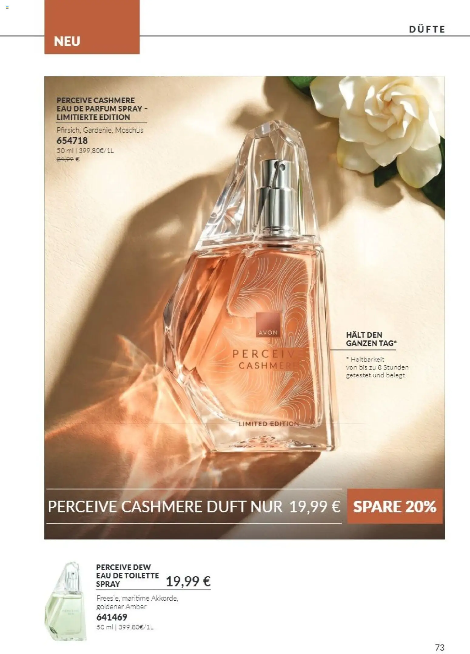 AVON Katalog Oktober 2026 – gültig ab 01.10.2026 | Seite: 73 | Produkte: Toilette, Parfüm, Duft, Eau de Parfum