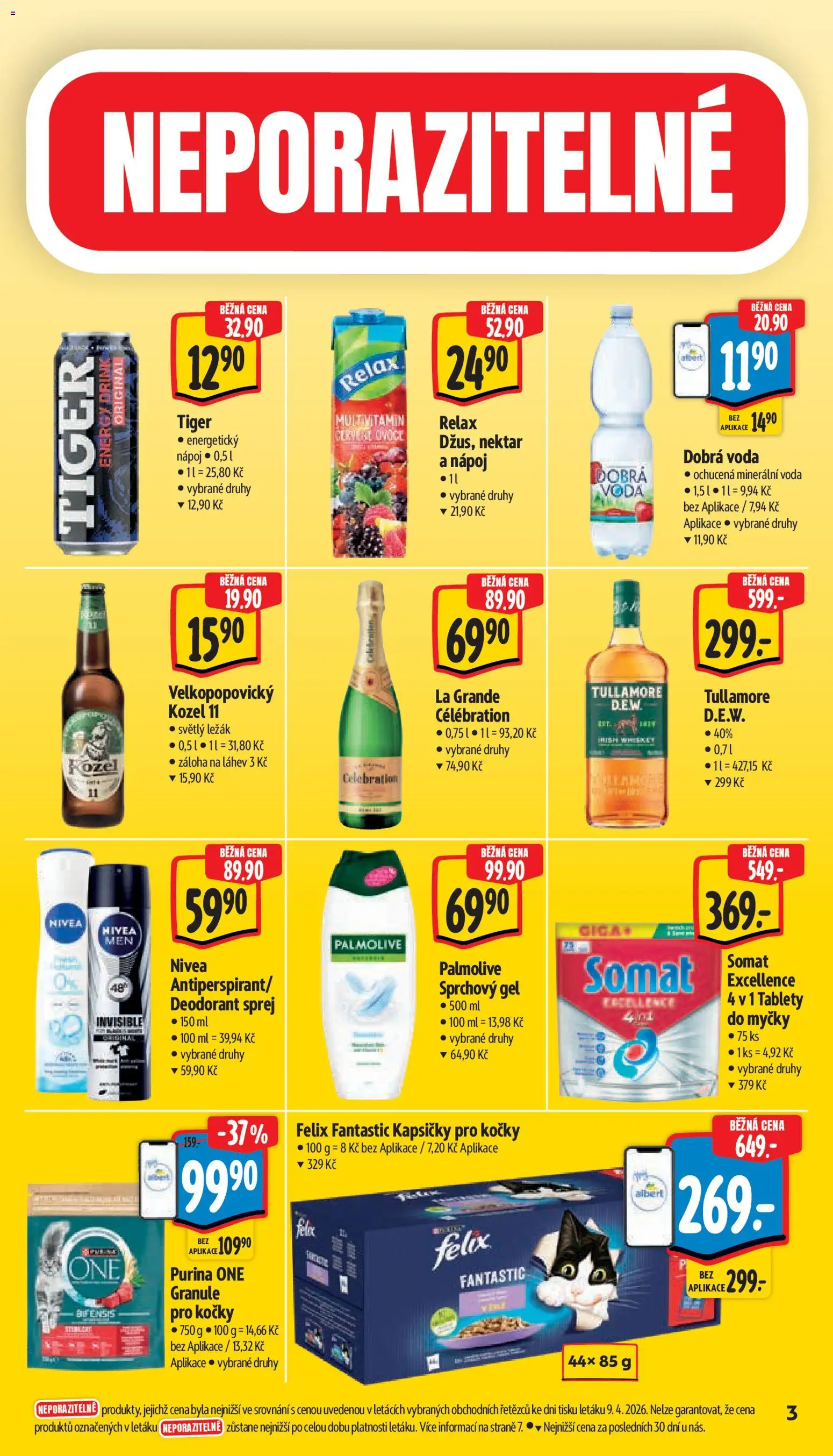 Albert leták - Supermarket od 15.04.2026 | Strana: 7 | Produkty: Deodorant, Felix fantastic, Kozel 11, Minerální voda