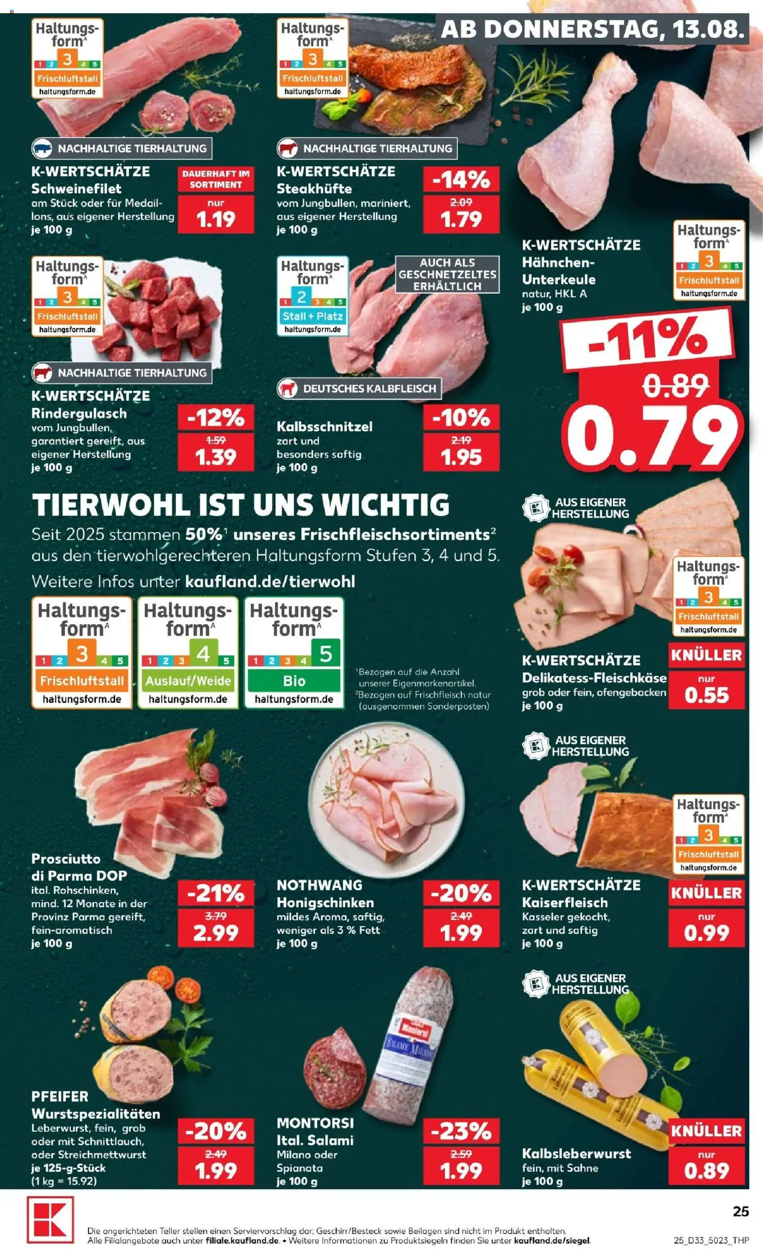 Kaufland Prospekt Völklingen – gültig ab 13.08.2026 | Seite: 25 | Produkte: Beilagen, Hahnchen, Schweinefilet, Sahne