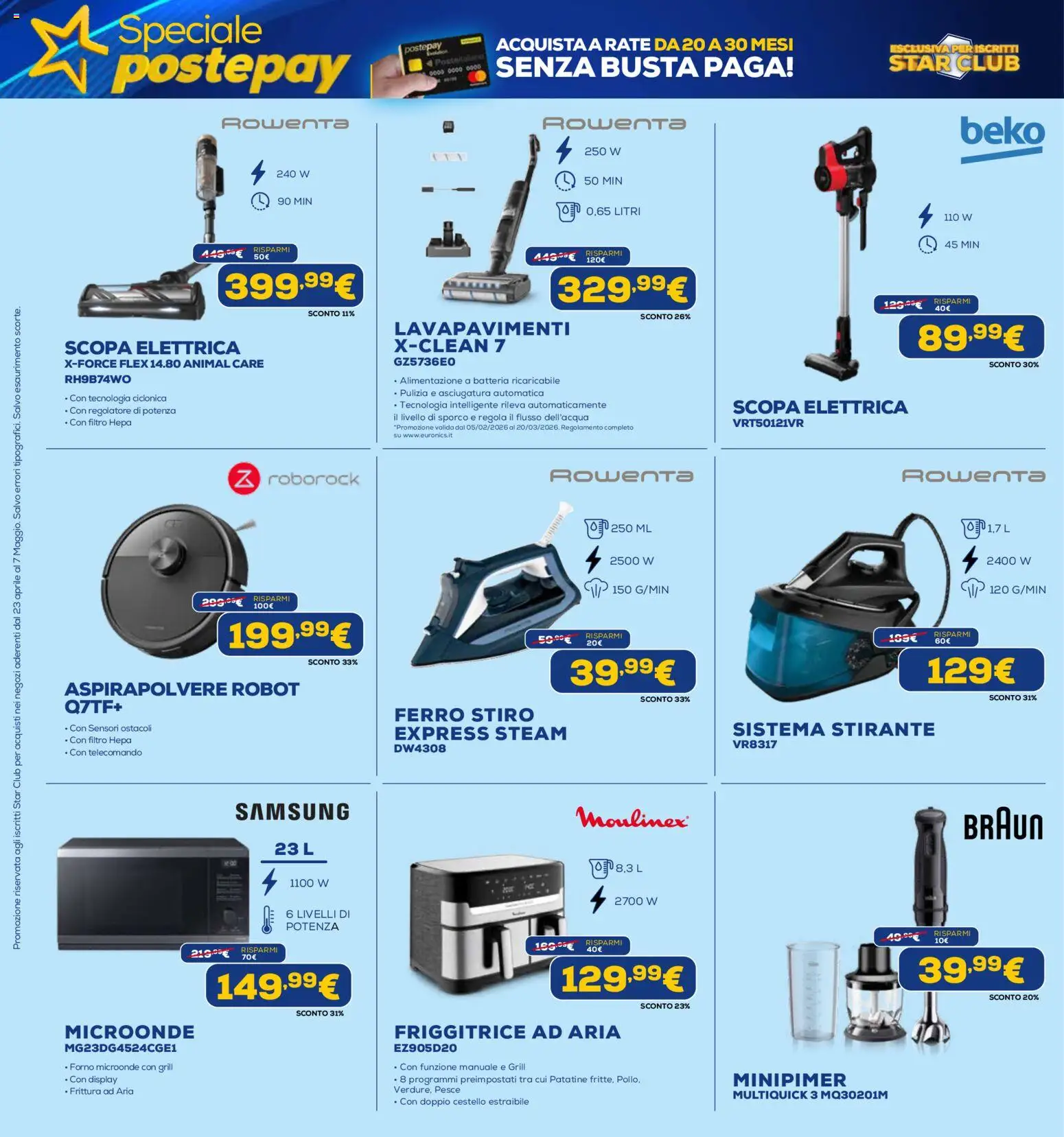 Volantino Euronics del 23.04.2026 | Pagina: 29 | Prodotti: Microonde, Telecomando, Pesce, Friggitrice