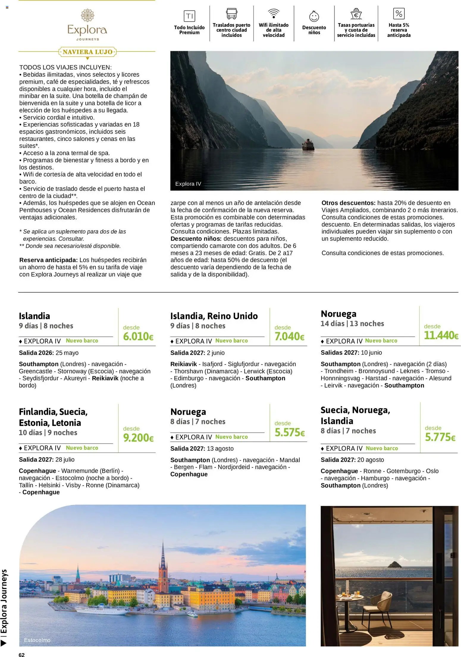 Viajes El Corte Inglés Crucero fantástico │ válido desde el 14/09/2026 | Página: 62 | Productos: Licor, Té, Bebidas, Champán