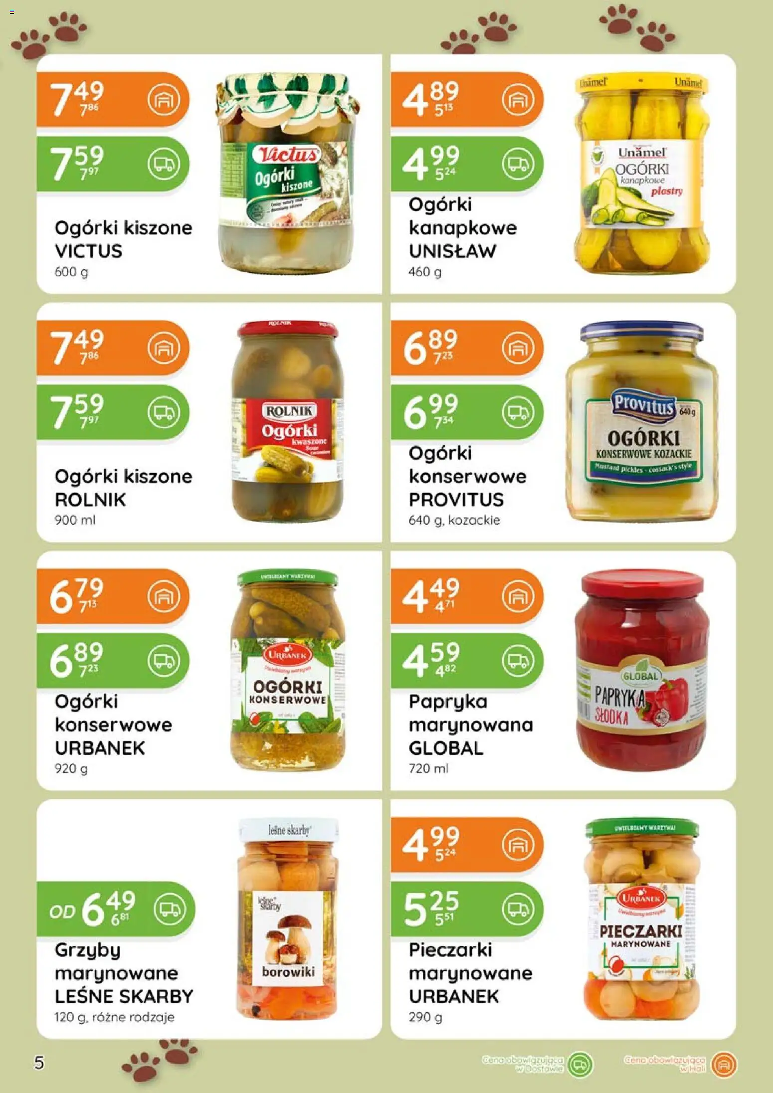 Eurocash gazetka - Biwak od 11.06.2026 | Strona: 5 | Produkty: Pieczarki, Papryka, Ogórki, Warzywa