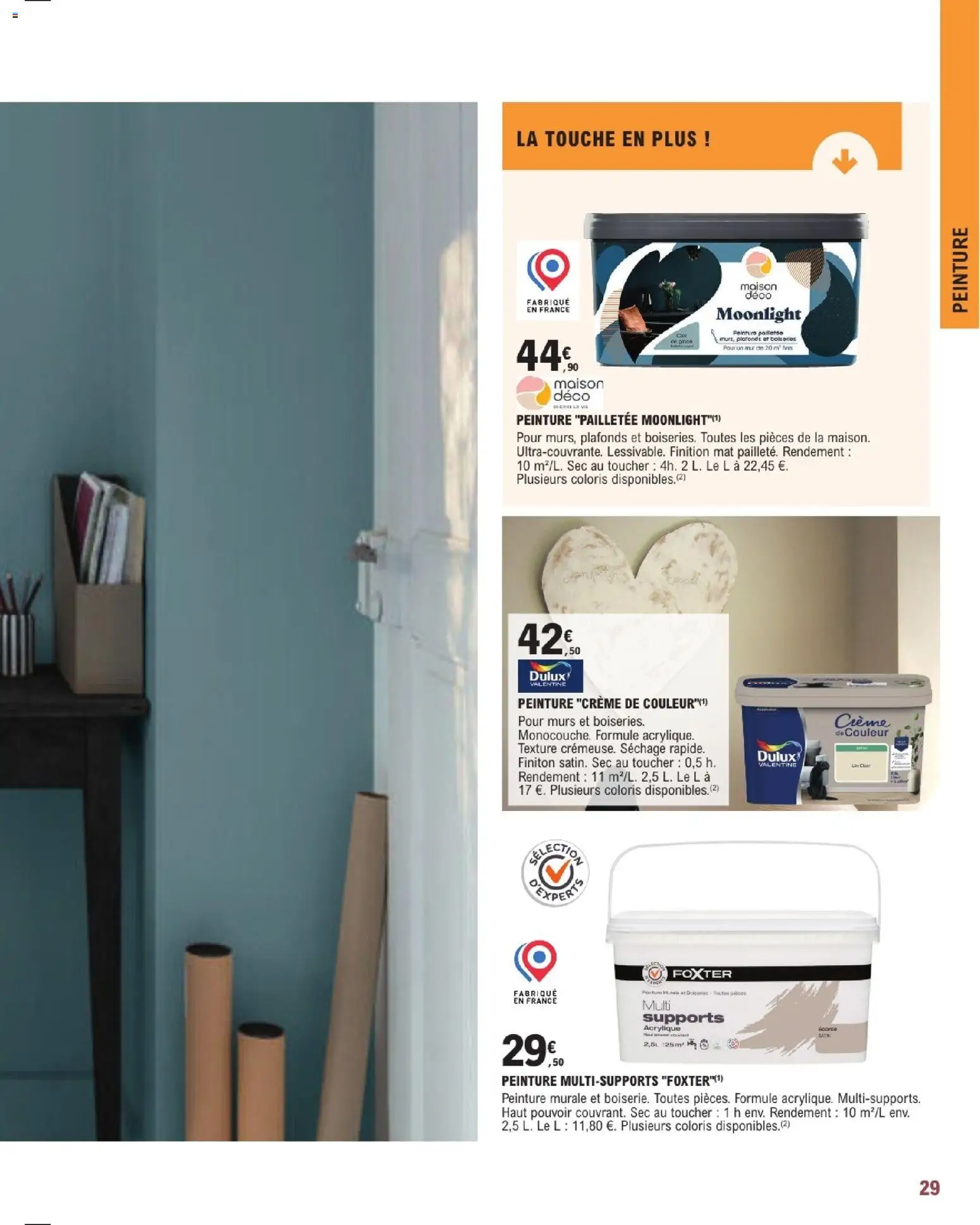 {H1} | Page: 29 | Produits: Peinture, Crème