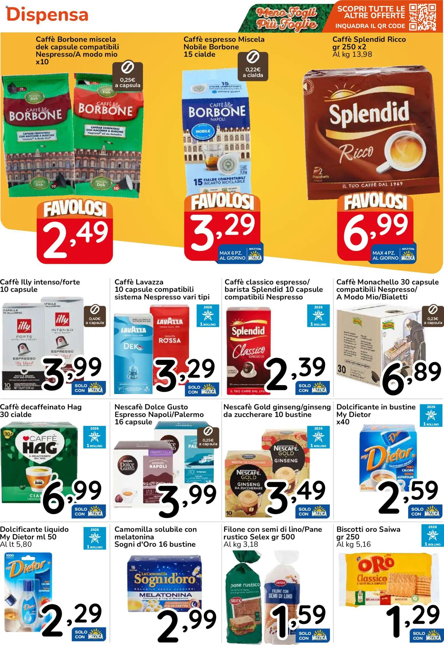 Volantino Famila del 30/09/2026 | Pagina: 19 | Prodotti: Caffè, Lavazza, Nescafé, Caffè decaffeinato