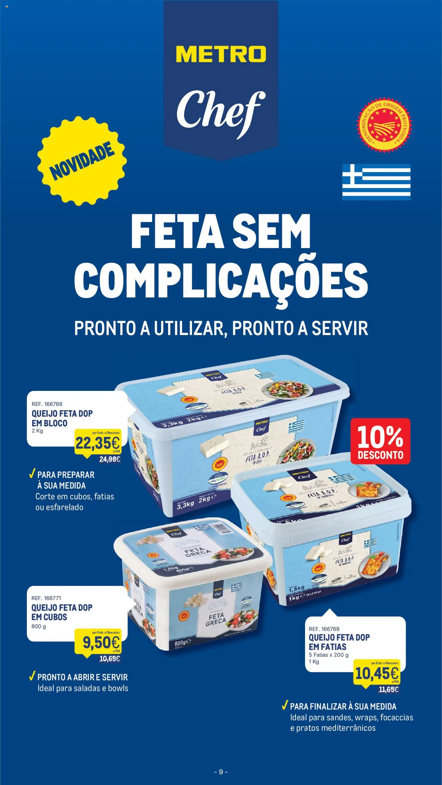 Makro folheto │ válido de 06/10/2026 | Página: 9 | Produtos: Pratos, Saladas, Queijo, Queijo feta