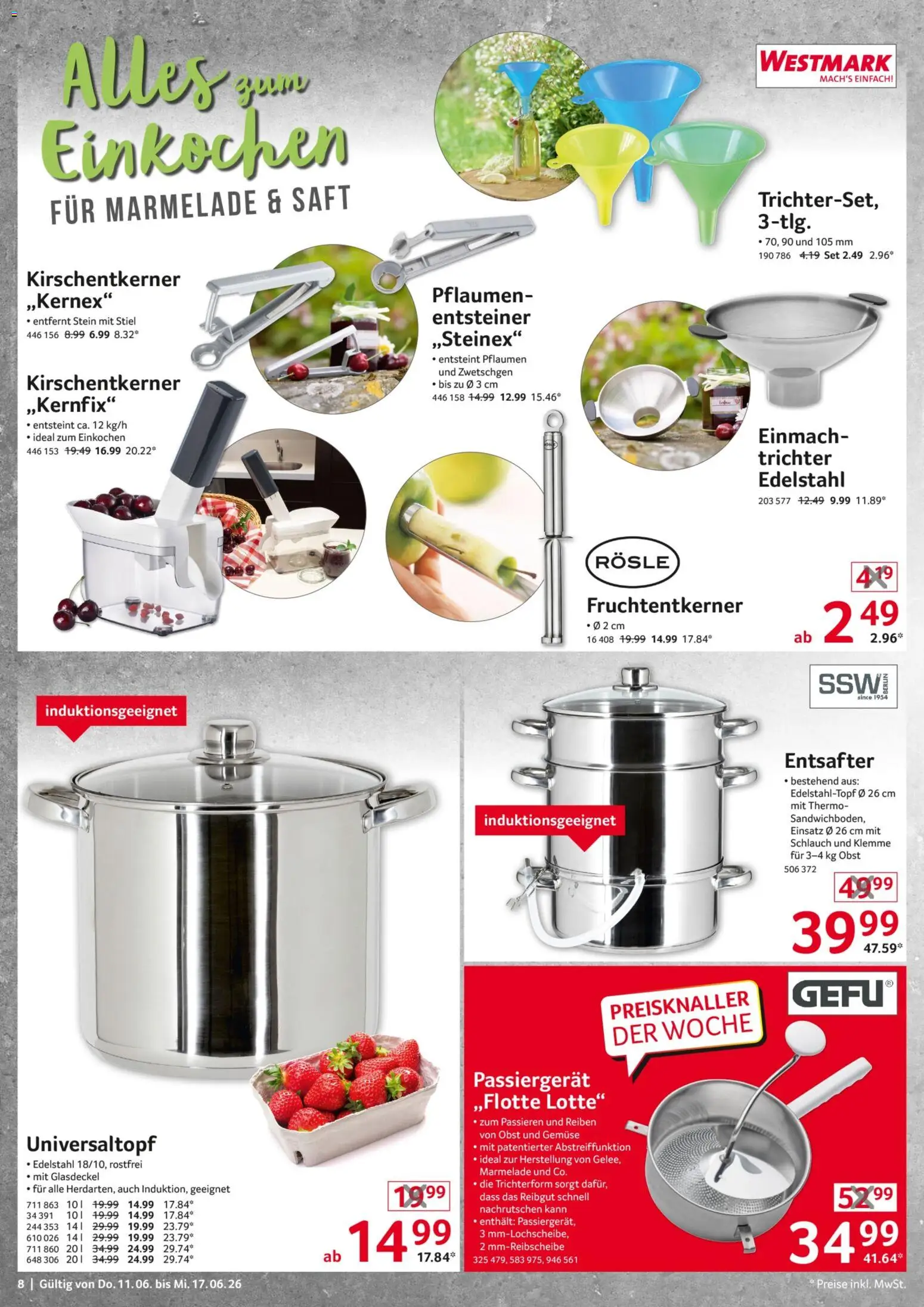 Selgros Non Food – gültig ab 11.06.2026 | Seite: 8 | Produkte: Entsafter, Pflaumen, Zwetschgen, Obst