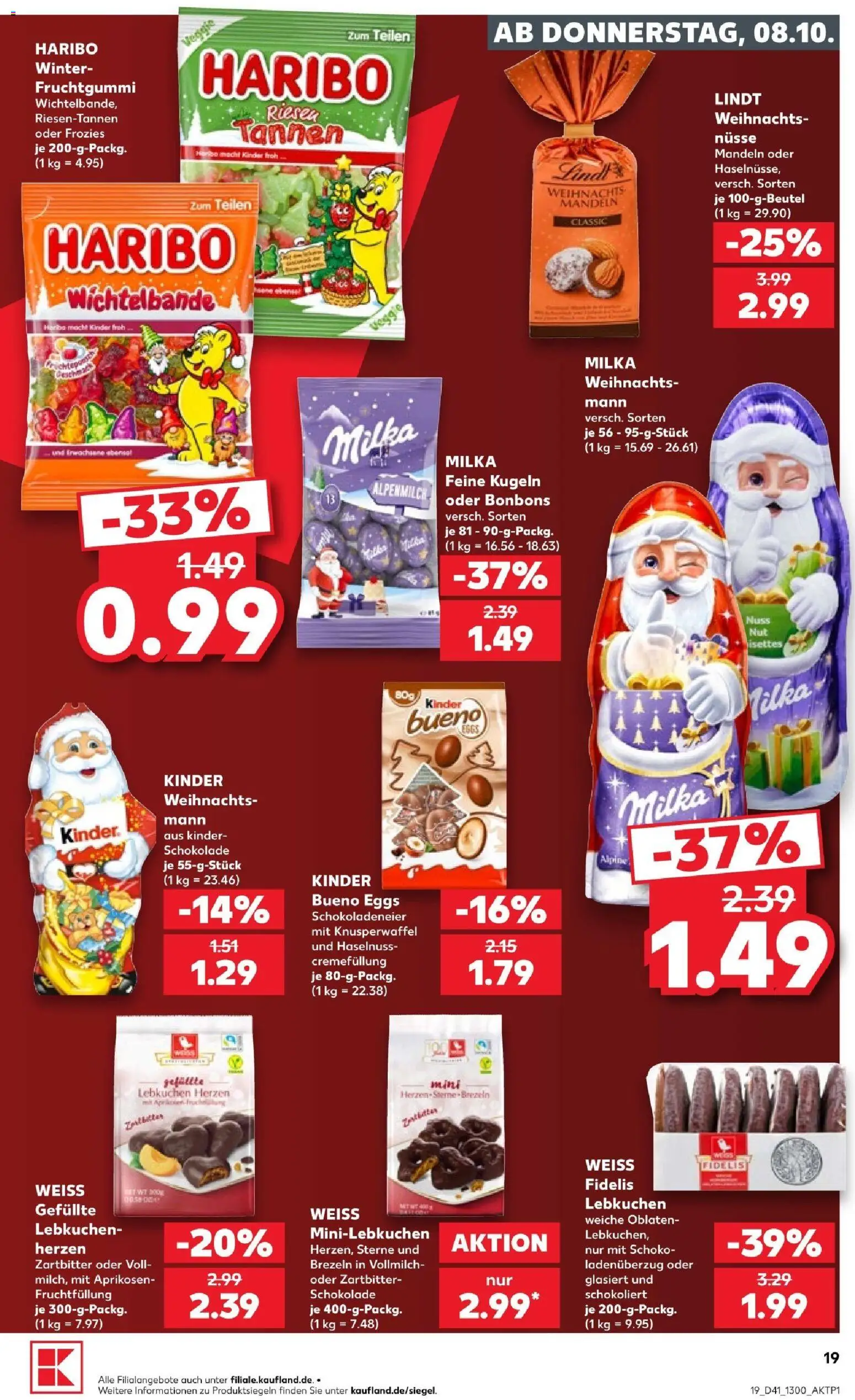Kaufland Prospekt Köln – gültig ab 08.10.2026 | Seite: 21 | Produkte: Haribo, Schokolade, Milka, Lindt