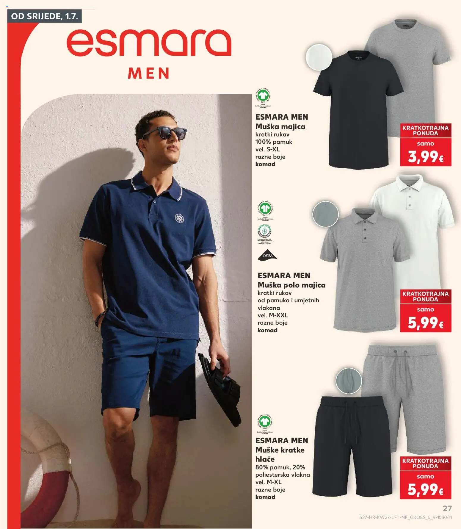 Kaufland katalog | vrijedi od 01.07.2026 | Stranica: 27 | Proizvodi: Majica, Hlače, Kratke hlače