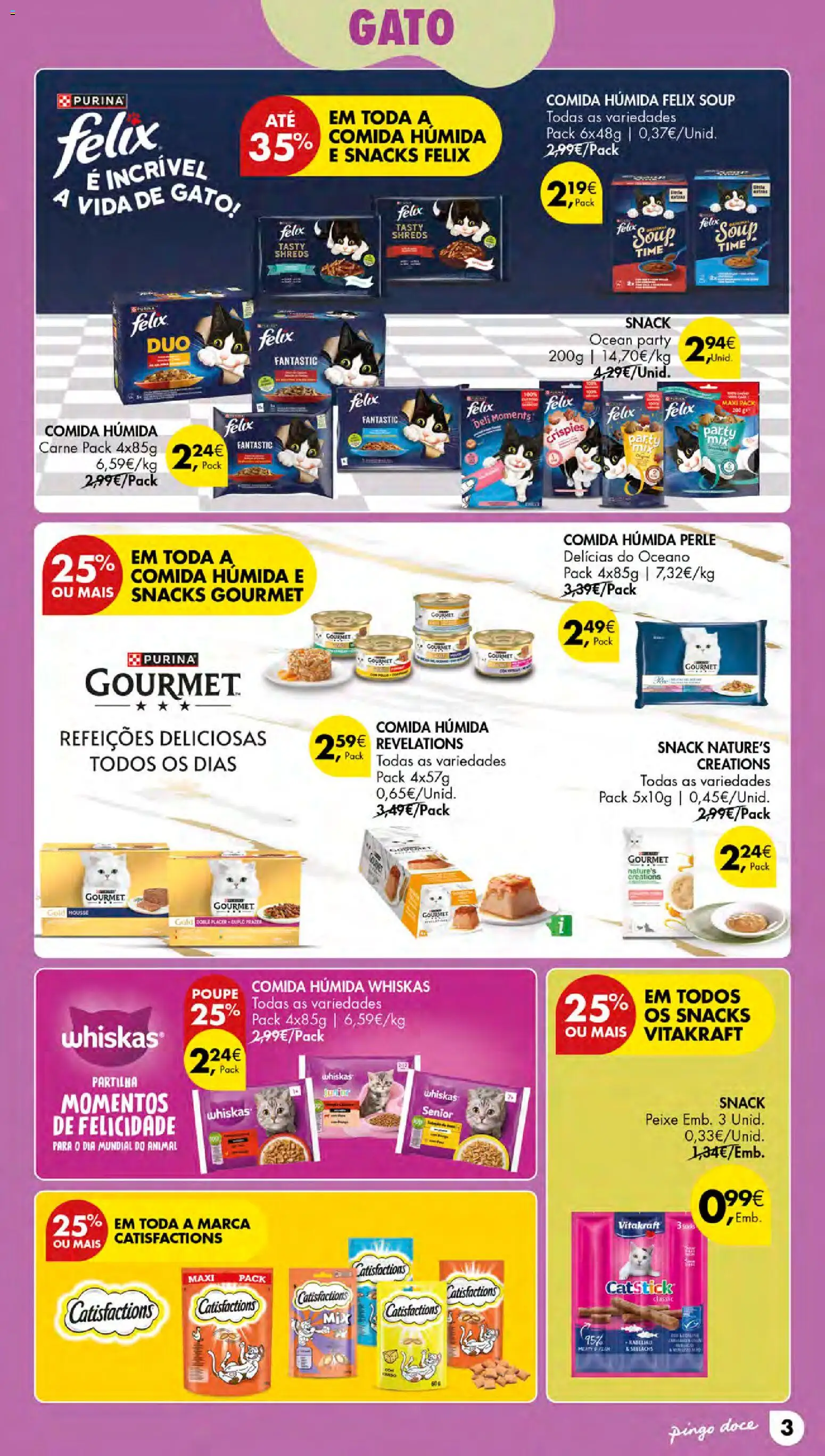 Pingo Doce folheto Especial Petfood Açores │ válido de 01/10/2026 | Página: 3 | Produtos: Snacks, Peixe, Carne