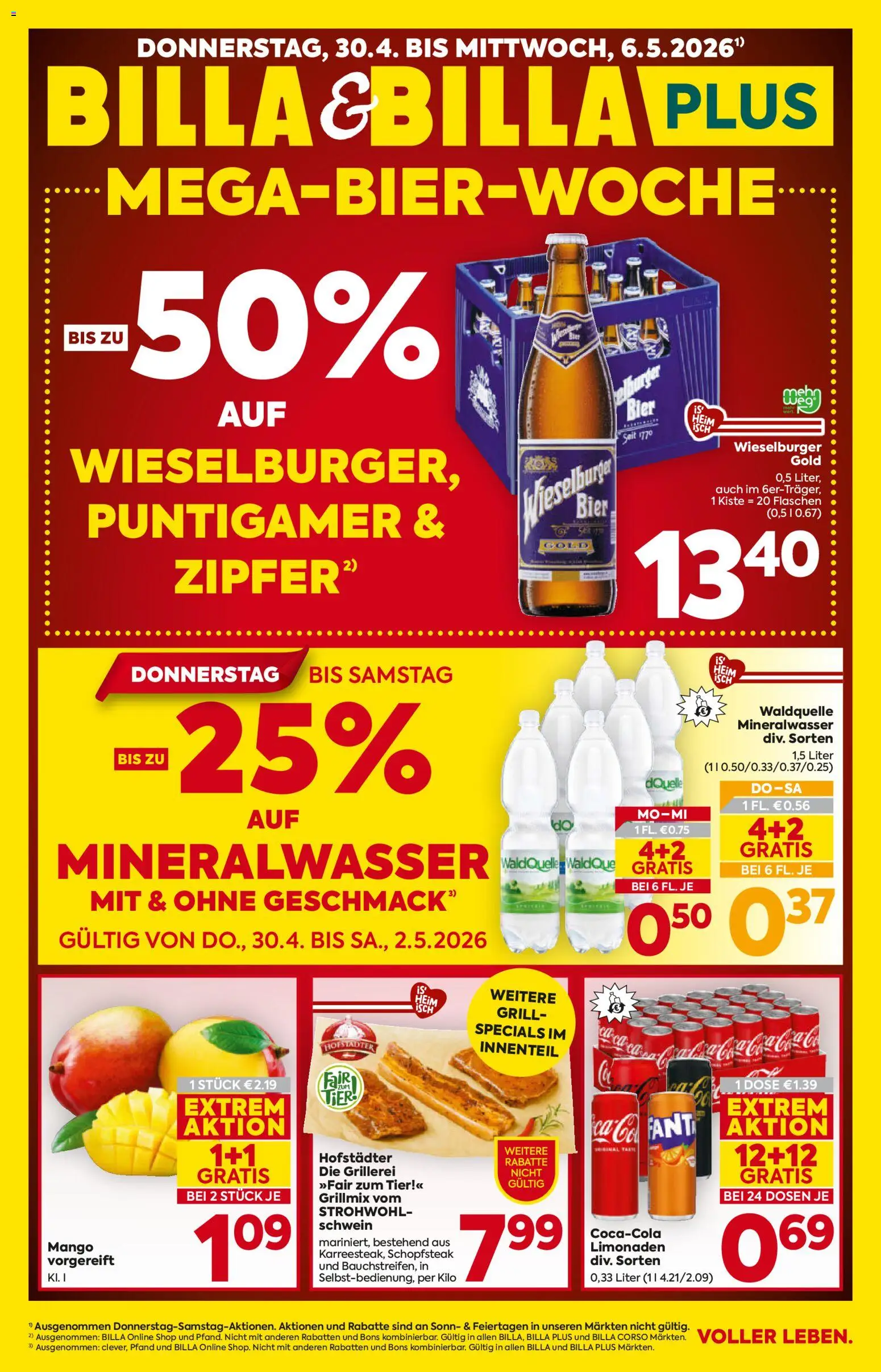 Billa Flugblatt - Burgenland gültig ab 30.04.2026 | Seite: 1