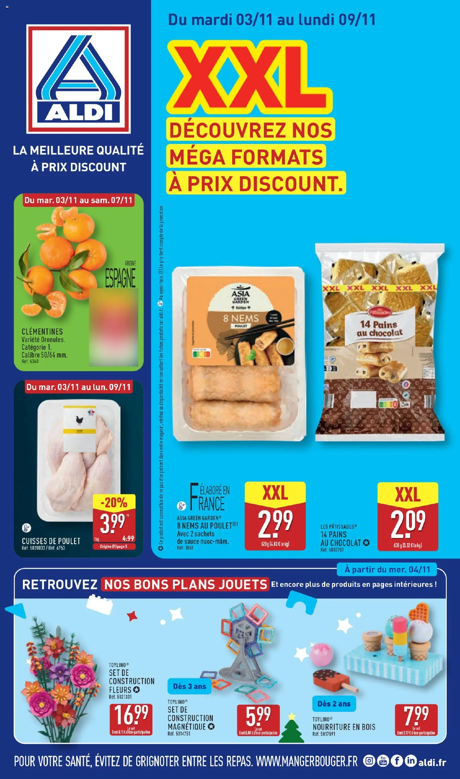 {H1} | Page: 1 | Produits: Jouets, Clementines, Nems au poulet, Chocolat