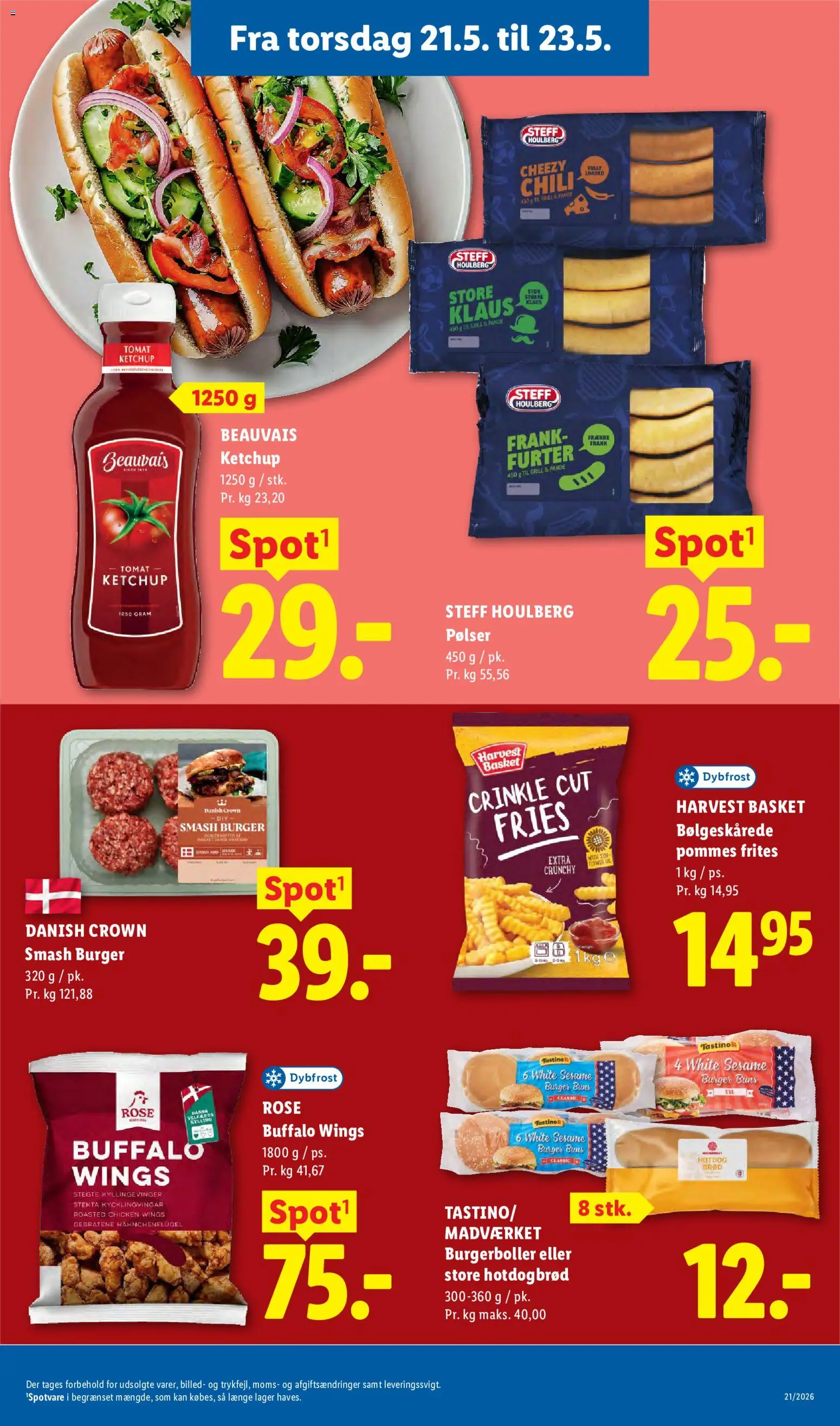 Lidl tilbudsavis – gyldig fra 17.05.2026 | Side: 40 | Produkter: Brød, Pommes frites, Burgerboller, Søm