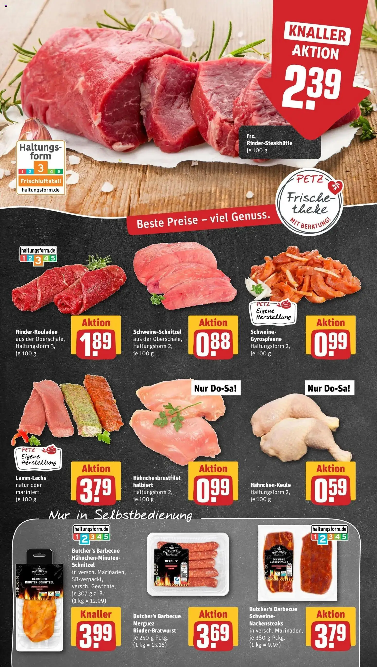 REWE Prospekt ab 31.08.2026 zum Blättern » Angebote | Seite: 10 | Produkte: Nackensteaks, Hahnchen, Theke, Schnitzel