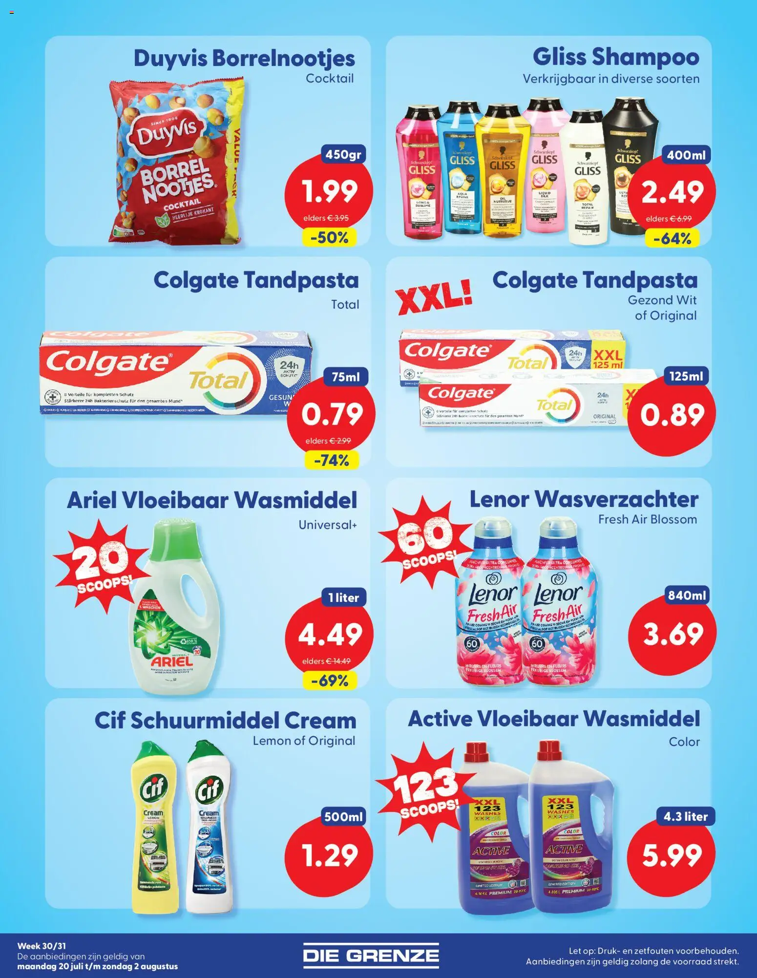{H1} | Pagina: 6 | Producten: Tandpasta, Wasmiddel, Wasverzachter, Shampoo