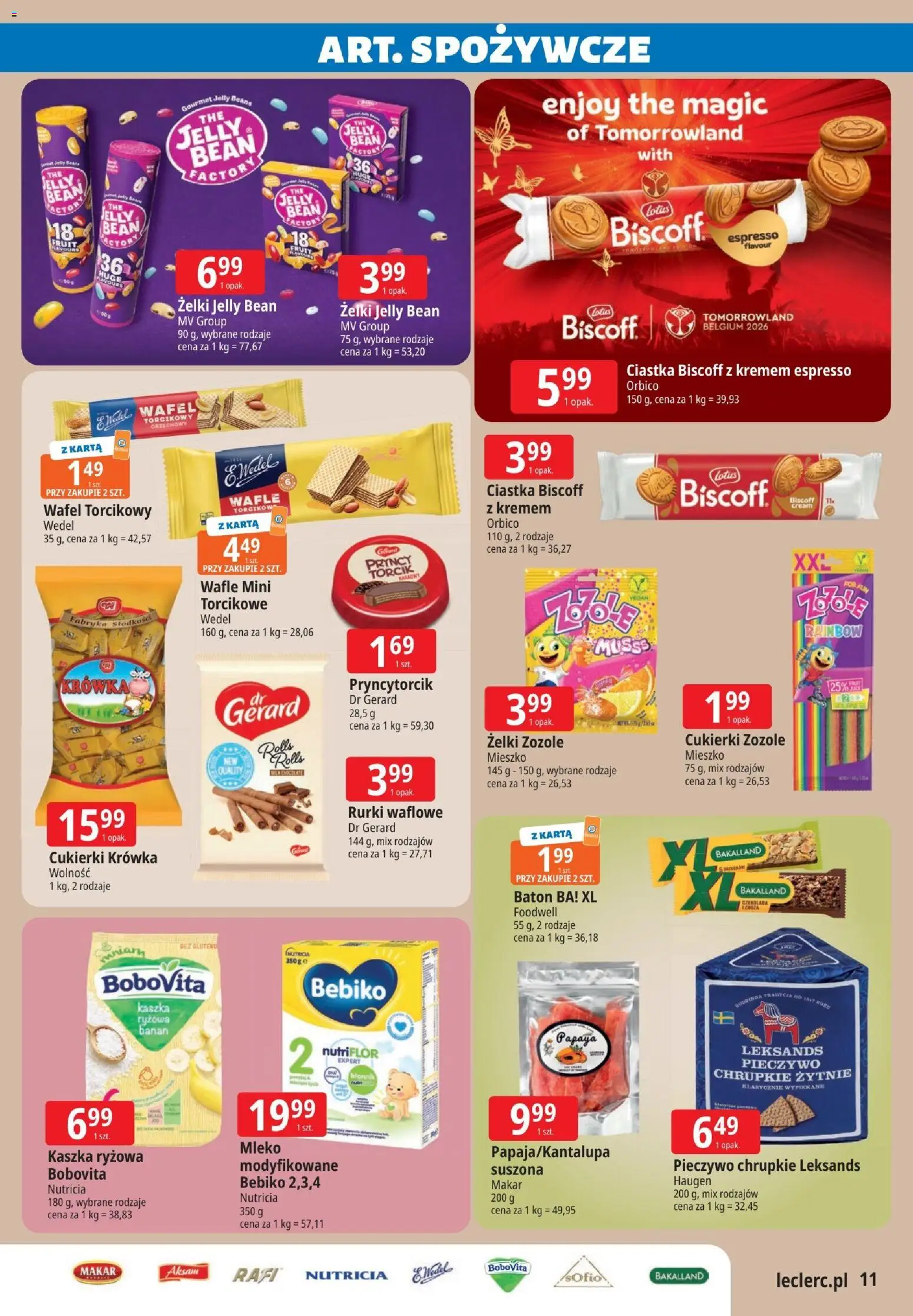 E.Leclerc gazetka - Zielona Góra od 02.06.2026 | Strona: 11 | Produkty: Pieczywo, Wafle, Ciastka, Rurki waflowe