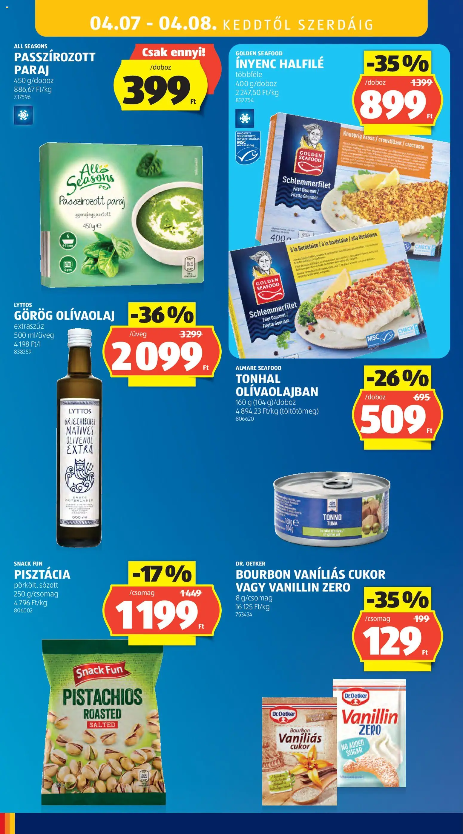 Aldi akciós ujság - amely érvényes a következő dátumtól: 2026.04.02. | Oldal: 42 | Termékek: Tonhal, Bourbon, Cukor, Olívaolaj