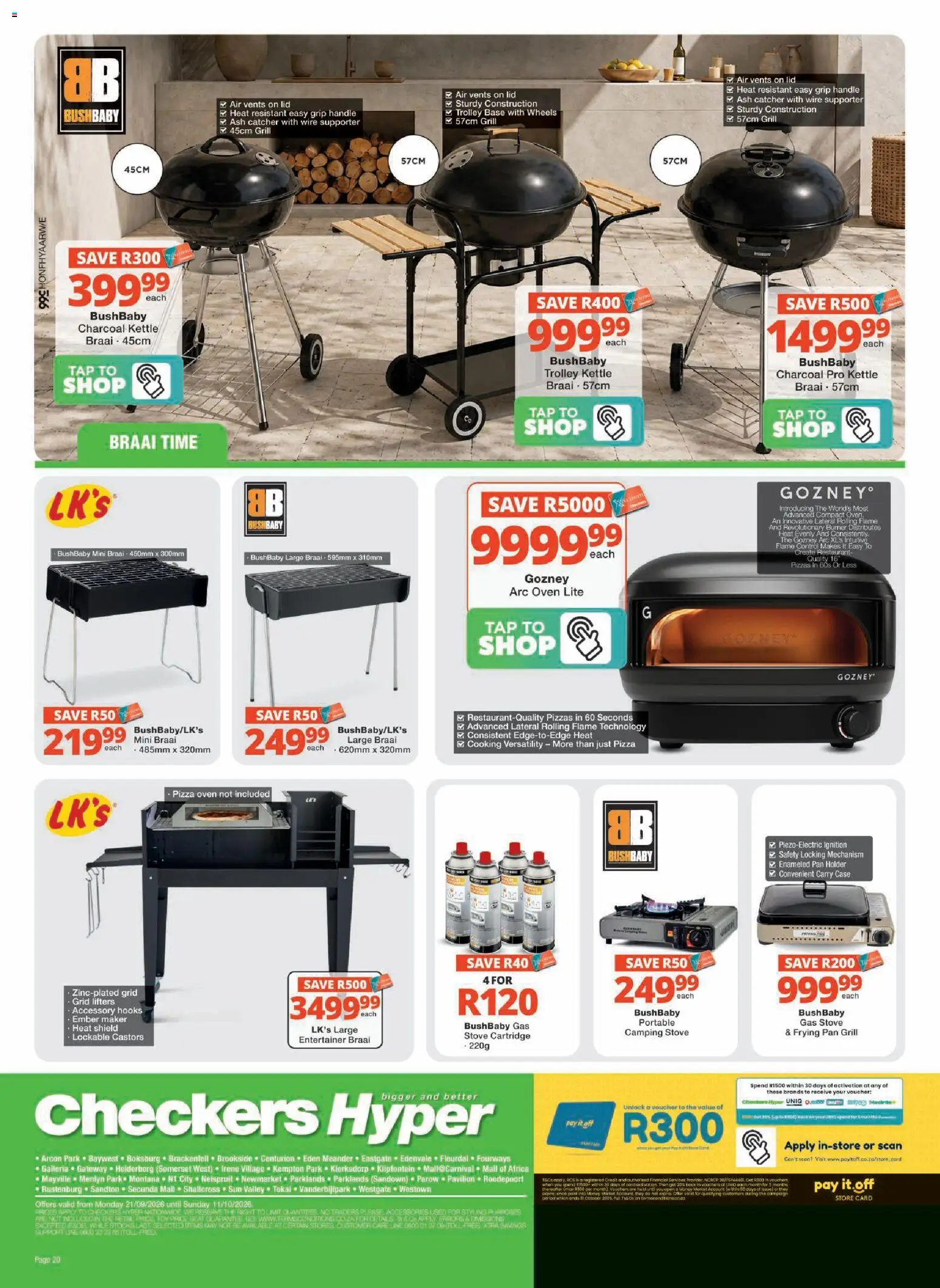 New Checkers catalogue – valid from 21/09/2026 | Page: 20 | Products: Case, Stove, Kettle, Pizza