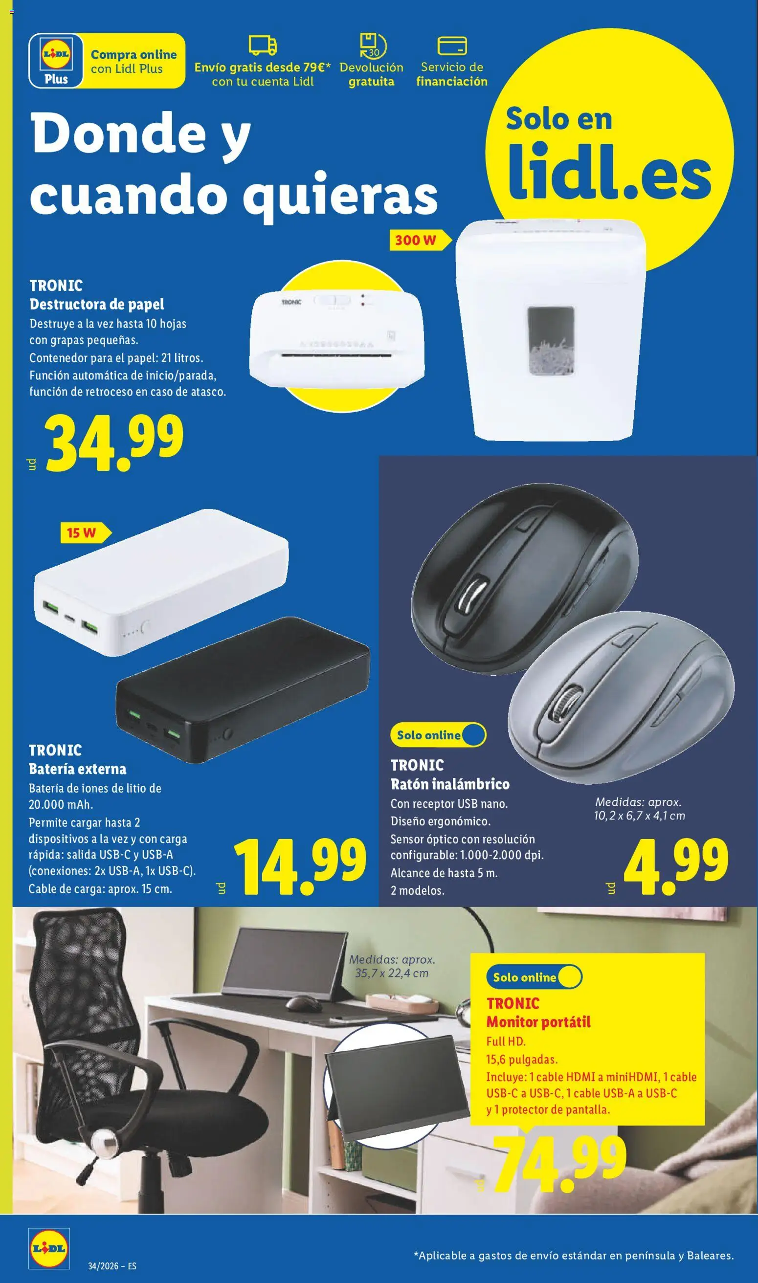 Lidl folleto de bazar │ válido desde el 17/08/2026 | Página: 4 | Productos: Portátil, Ratón inalambrico, Monitor, Mouse