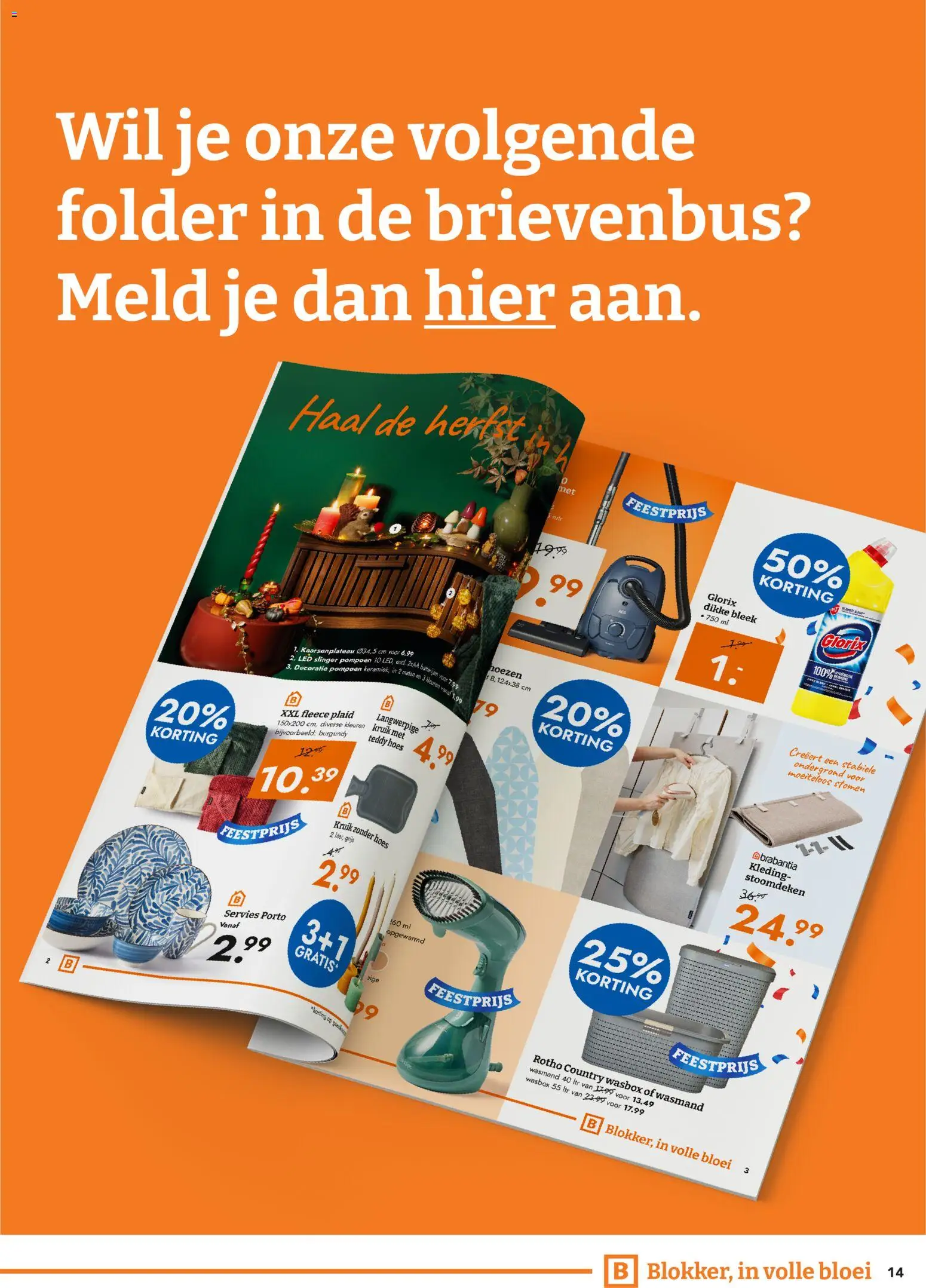{H1} | Pagina: 14 | Producten: Pompoen, Wasmand, Servies, Decoratie