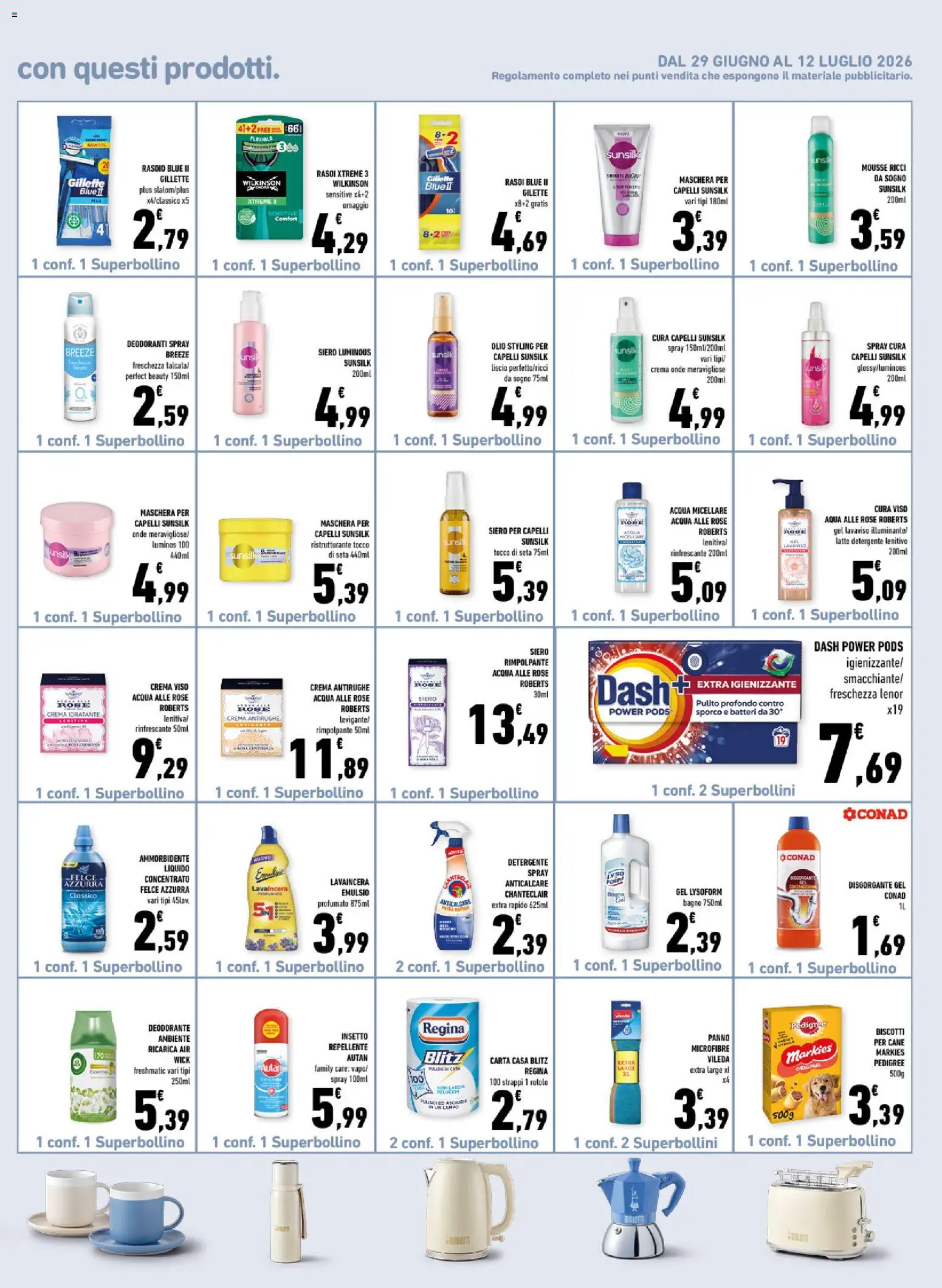 Volantino Conad del 01/07/2026 | Pagina: 15 | Prodotti: Maschera per capelli, Maschera, Detergente, Latte