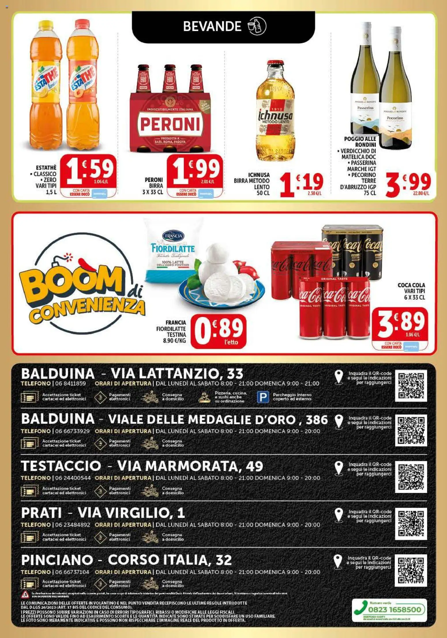 Volantino Decò del 21/08/2026 | Pagina: 6 | Prodotti: Birra, Telefono, Sushi, Pecorino