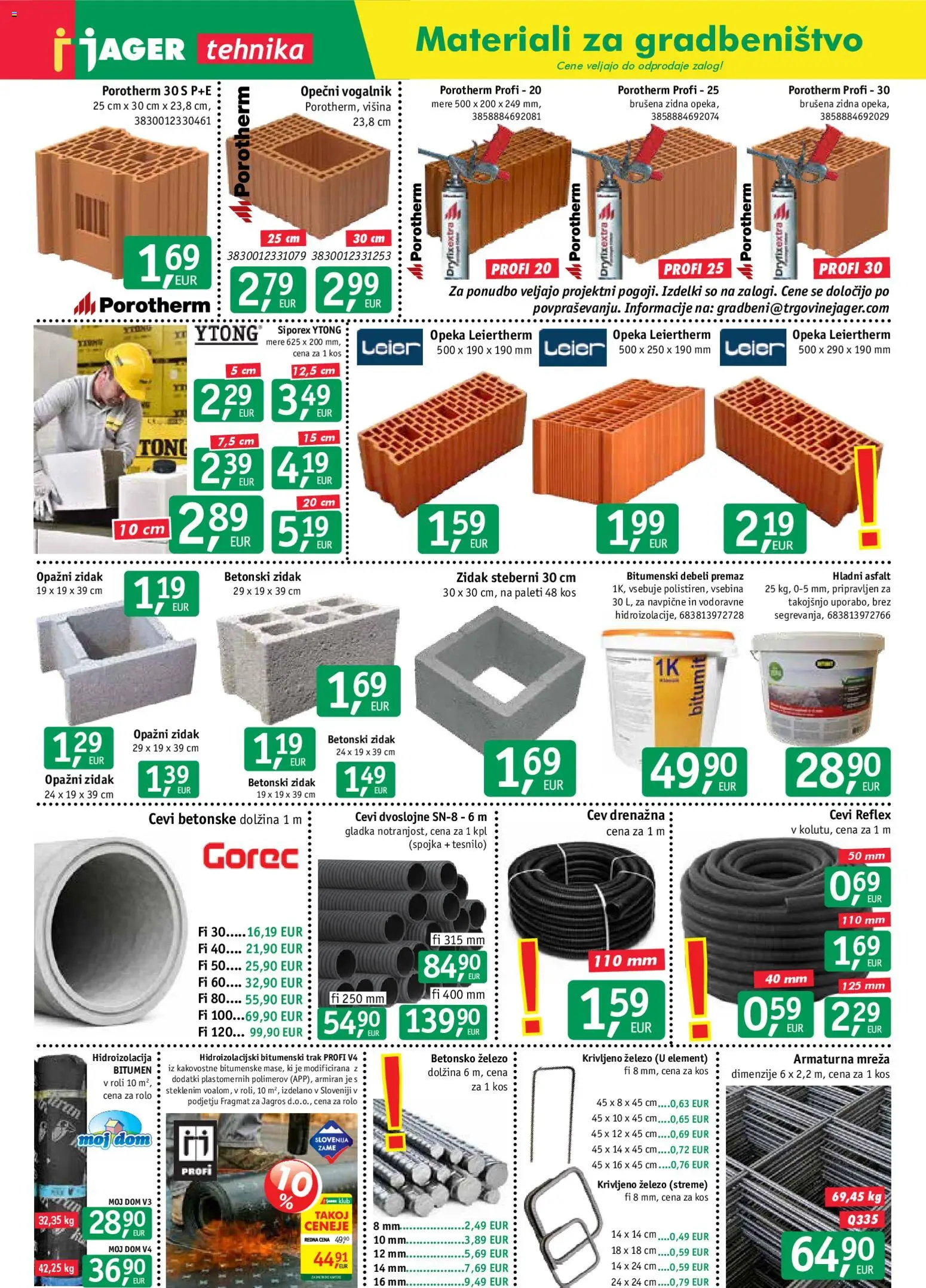 Novi Jager katalog ponudbe – veljaven od 01.07.2026 | Stran: 3 | Izdelki: Rolo, Kos, Zidak
