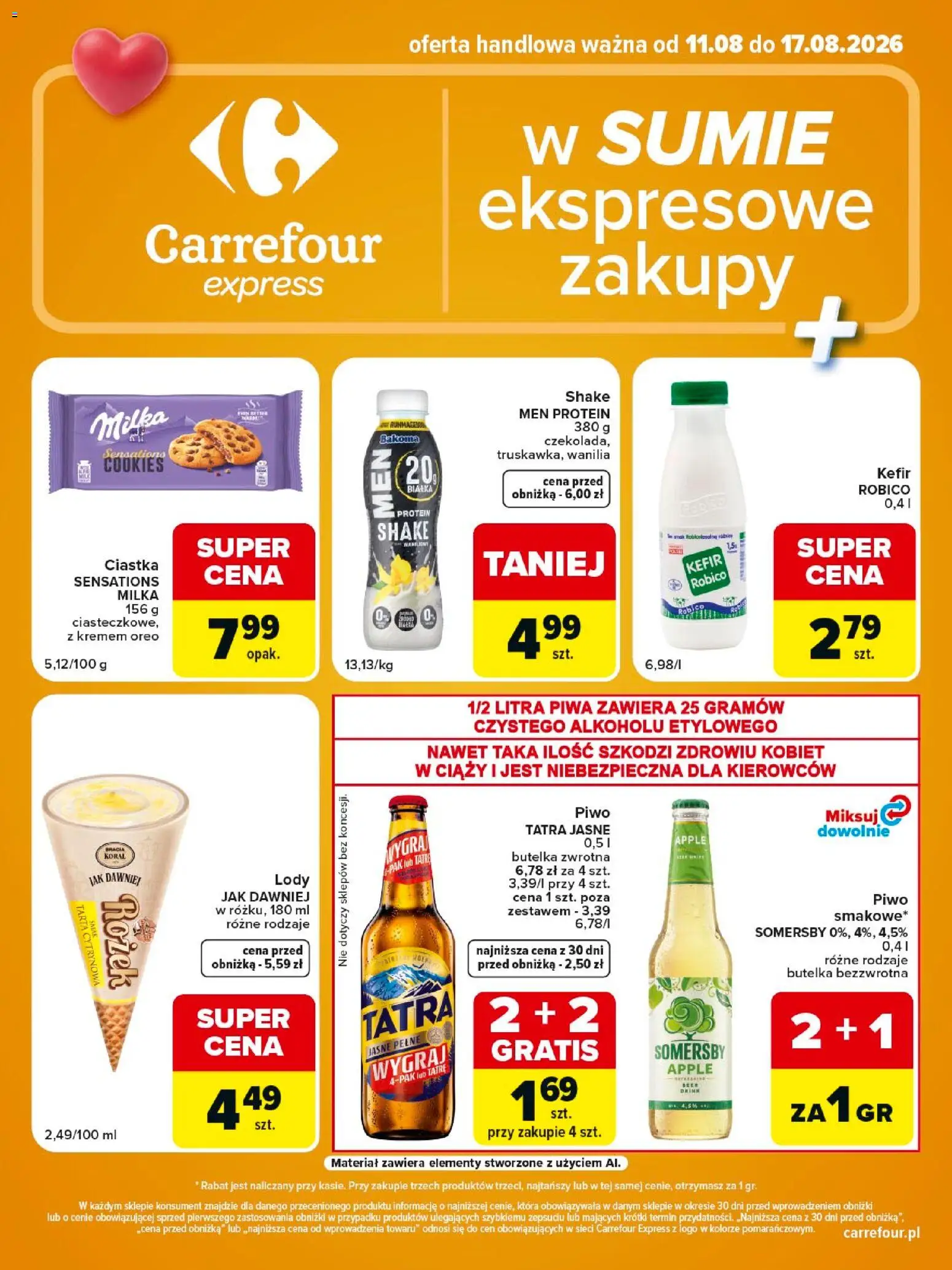 Carrefour gazetka - Express II od 11.08.2026 | Strona: 2 | Produkty: Milka, Somersby, Lody, Wanilia