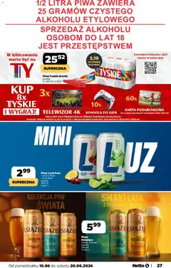 Pogląd oferty "Netto gazetka od poniedziałku spożywcza" - ważna od 15.06.2026 | Strona: 27 | Produkty: Mango, Telewizor, Konsola do gier, Piwo