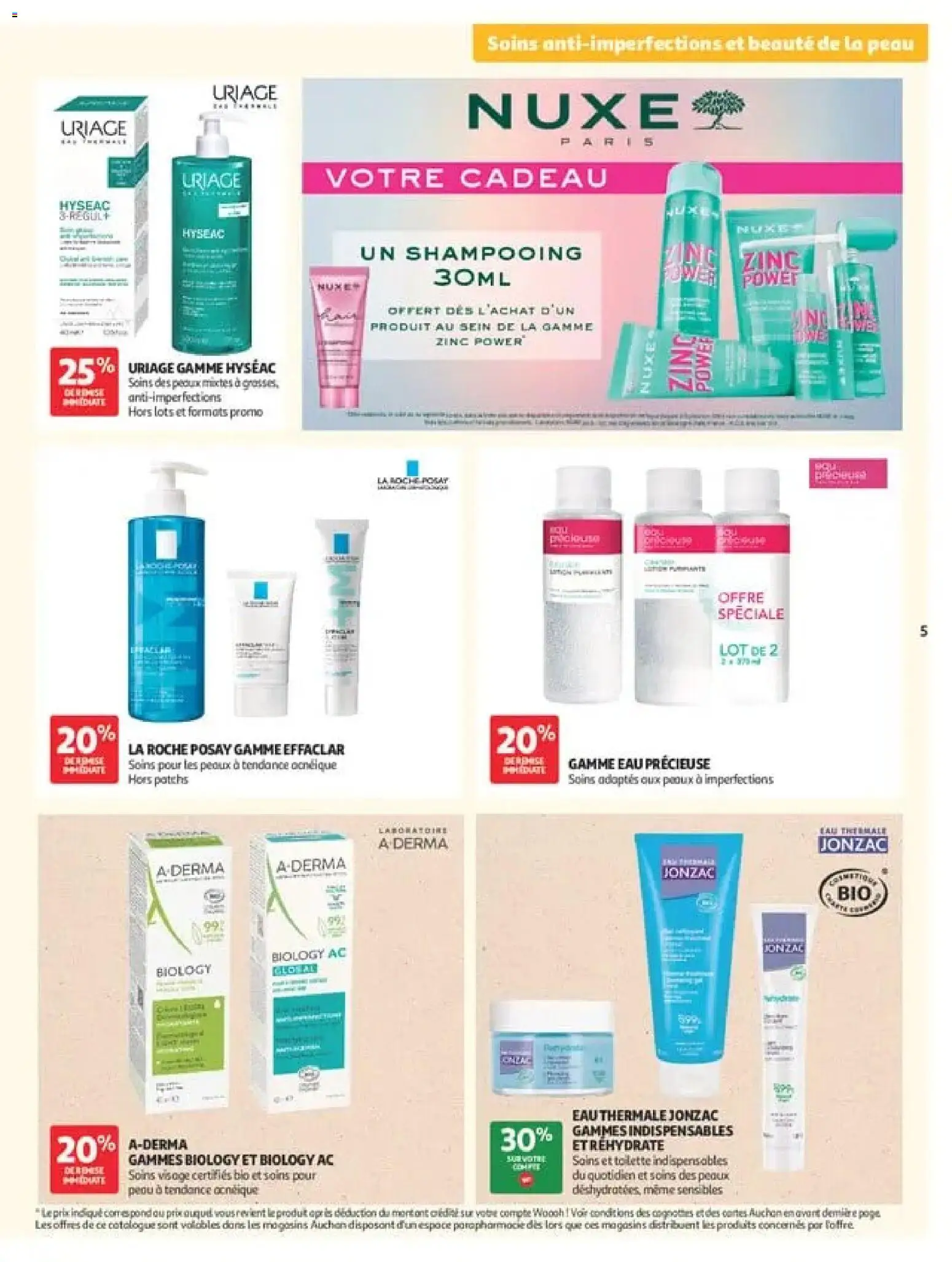 {H1} | Page: 5 | Produits: Eau thermale, Shampooing, La Roche-Posay