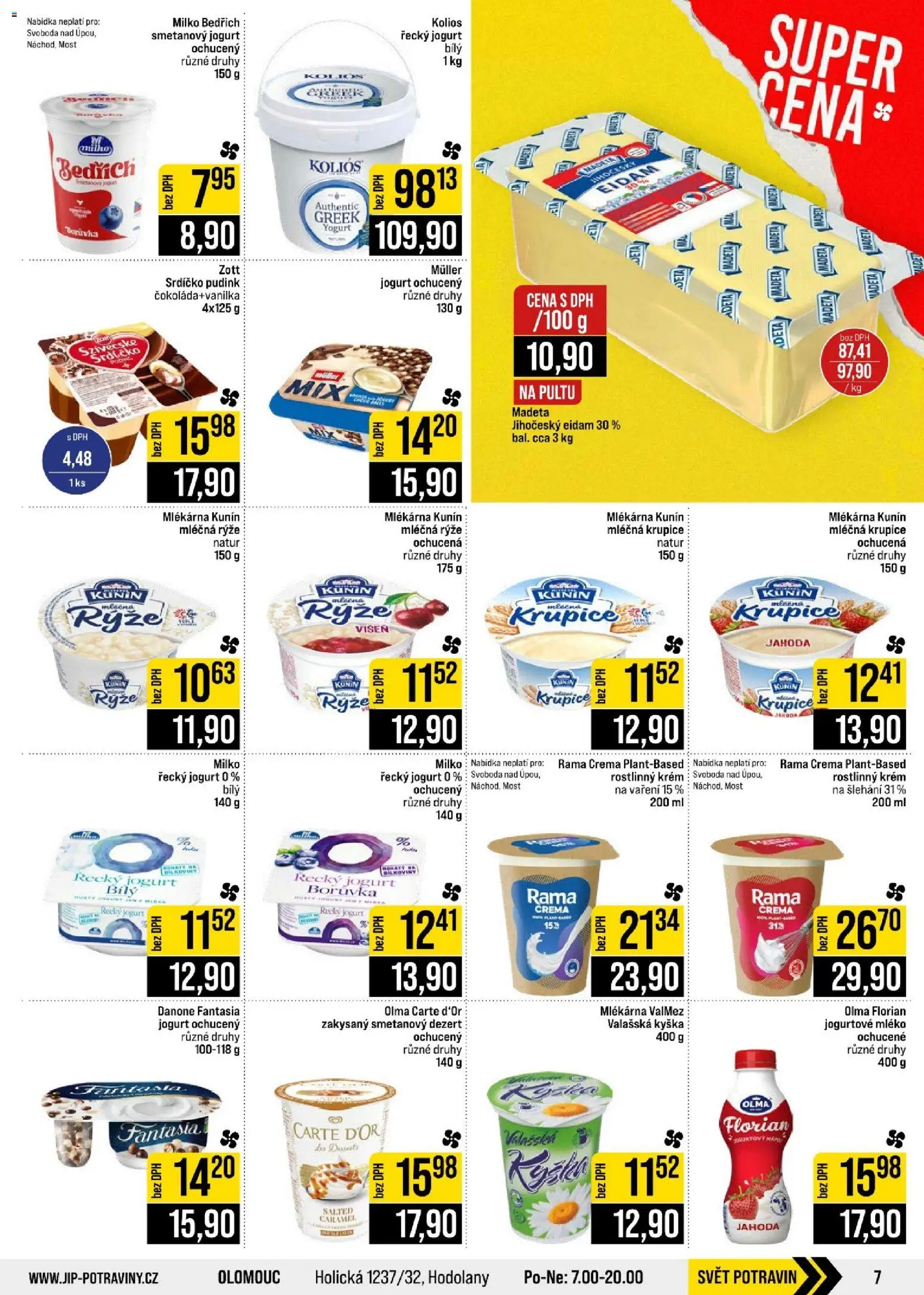 Jip leták - Cash & Carry od 14.10.2026 | Strana: 7 | Produkty: Smetanový jogurt, Jogurt, Krupice, Crema