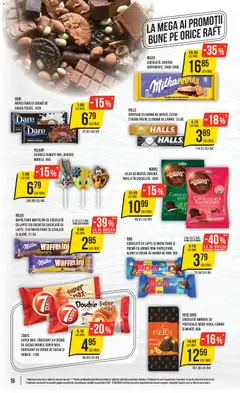 Ofertele Mega Image valabile de la 21.05.2026 | Pagină: 16 | Produse: Raft, Lapte, Ciocolată, Acadele