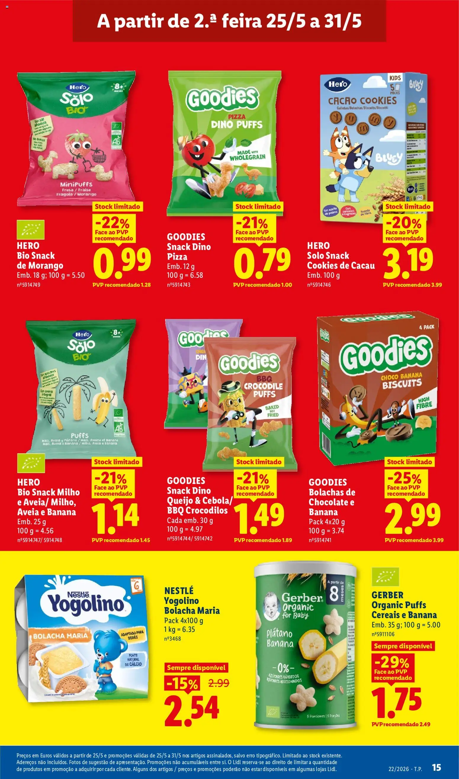 Lidl folheto │ válido de 25.05.2026 | Página: 15 | Produtos: Aveia, Nestlé, Chocolate, Cereais