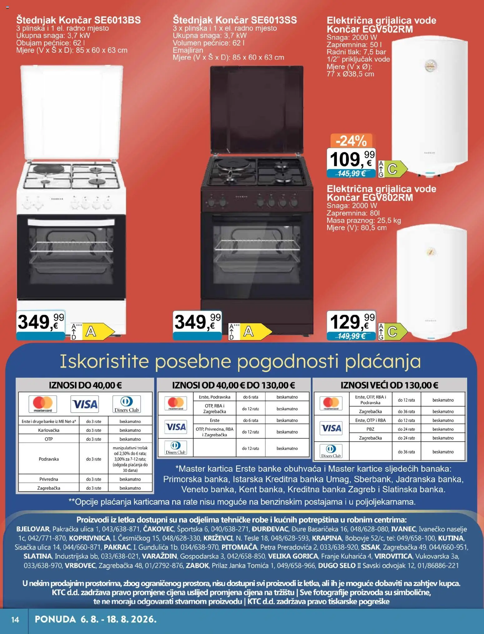 KTC katalog | vrijedi od 06.08.2026 | Stranica: 4 | Proizvodi: Štednjak