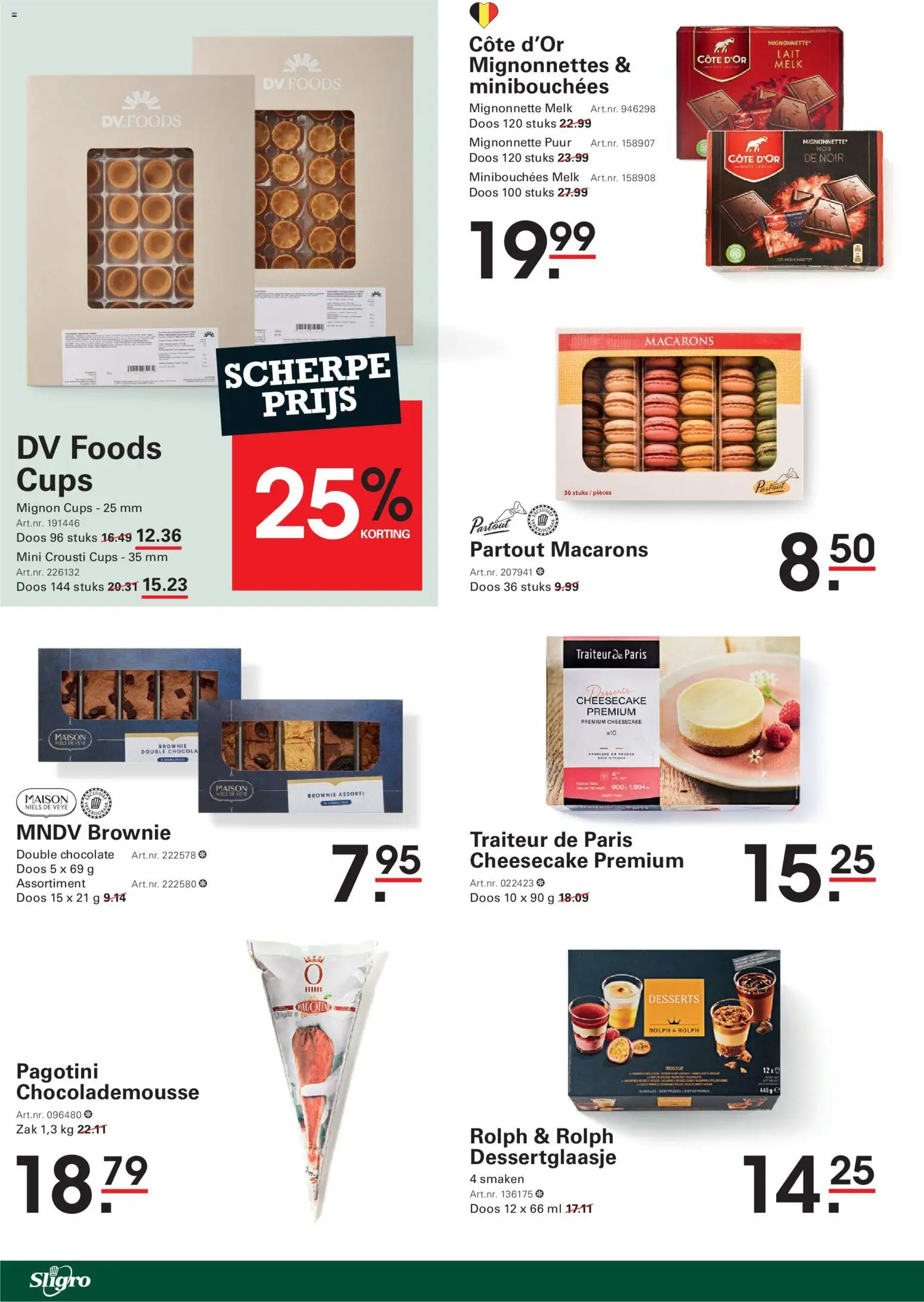 {H1} | Pagina: 12 | Producten: Chocolademousse, Zak, Macarons, Melk