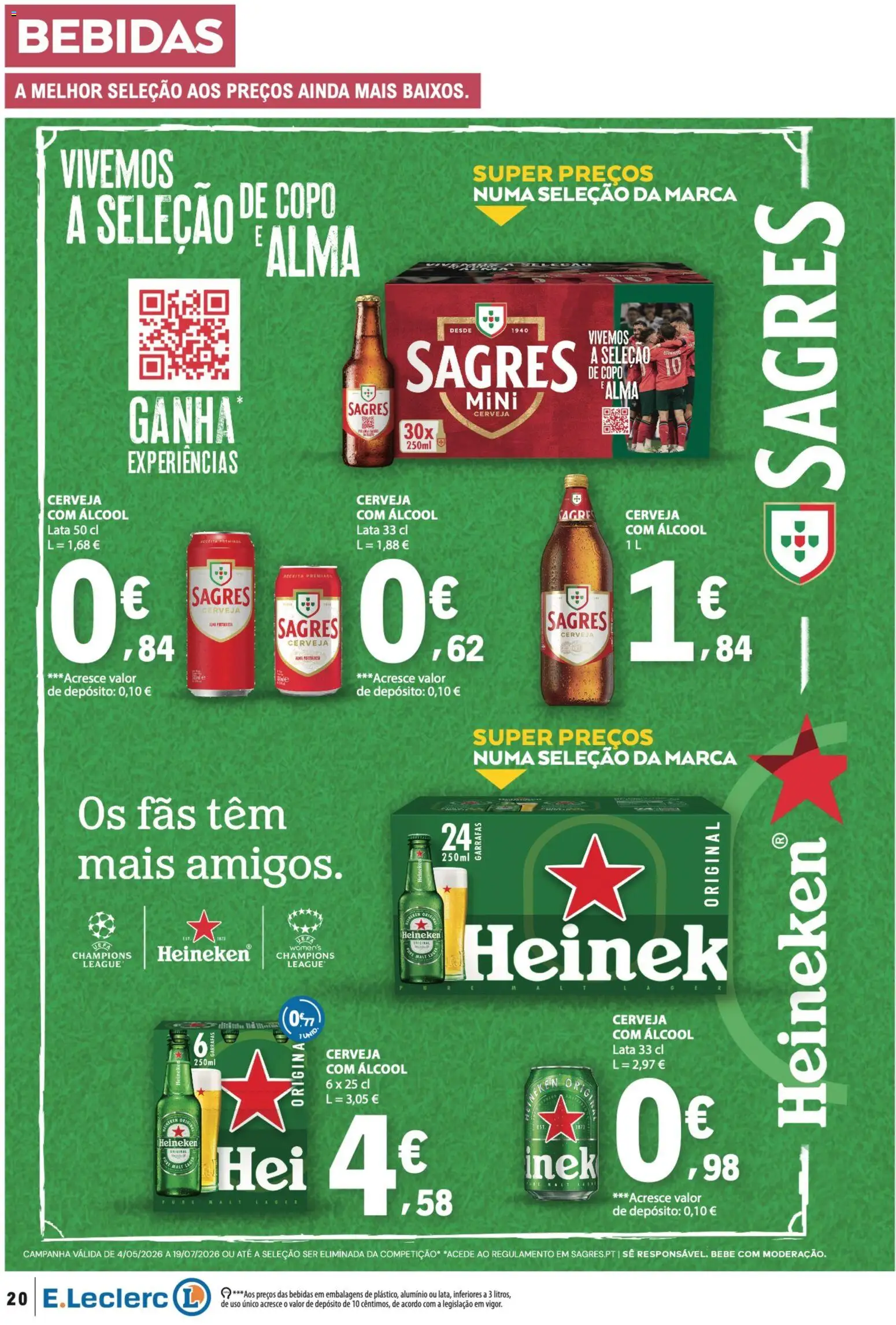 E.Leclerc folheto │ válido de 09/07/2026 | Página: 20 | Produtos: Cerveja