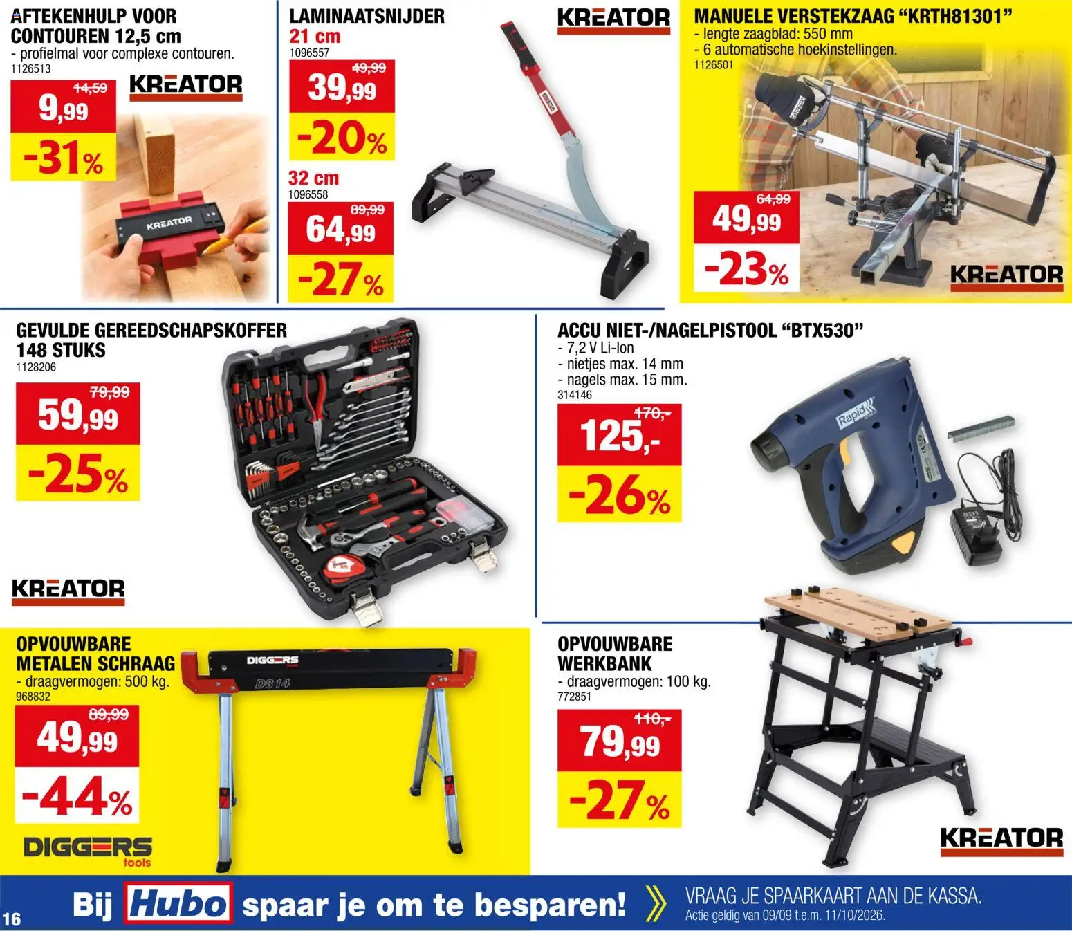 {H1} | Pagina: 16 | Producten: Gereedschapskoffer, Nietjes