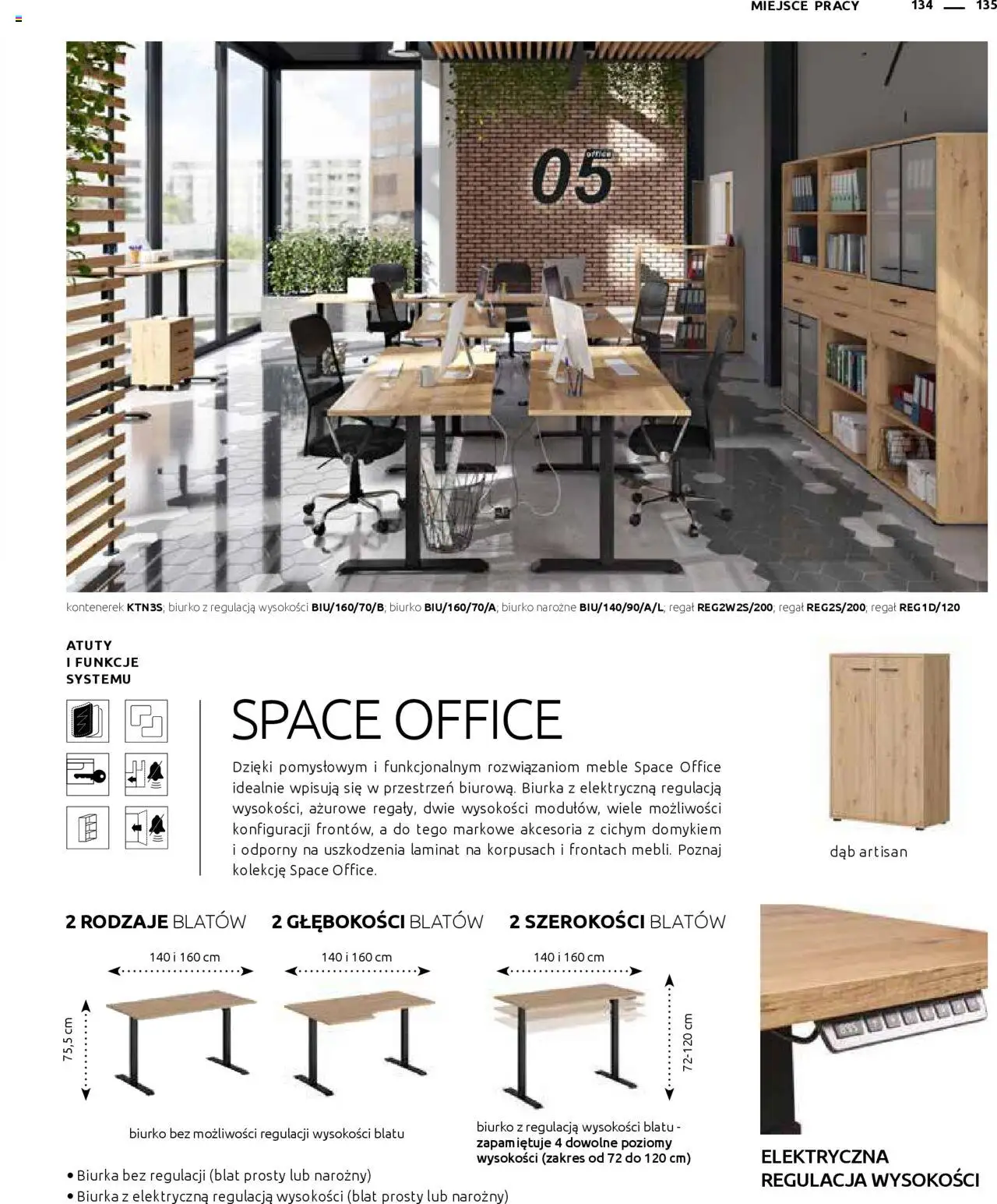 Black Red White Gazetka - Katalog rodzinnych wnętrz od 24.05.2024 | Strona: 135 | Produkty: Biurko, Regał