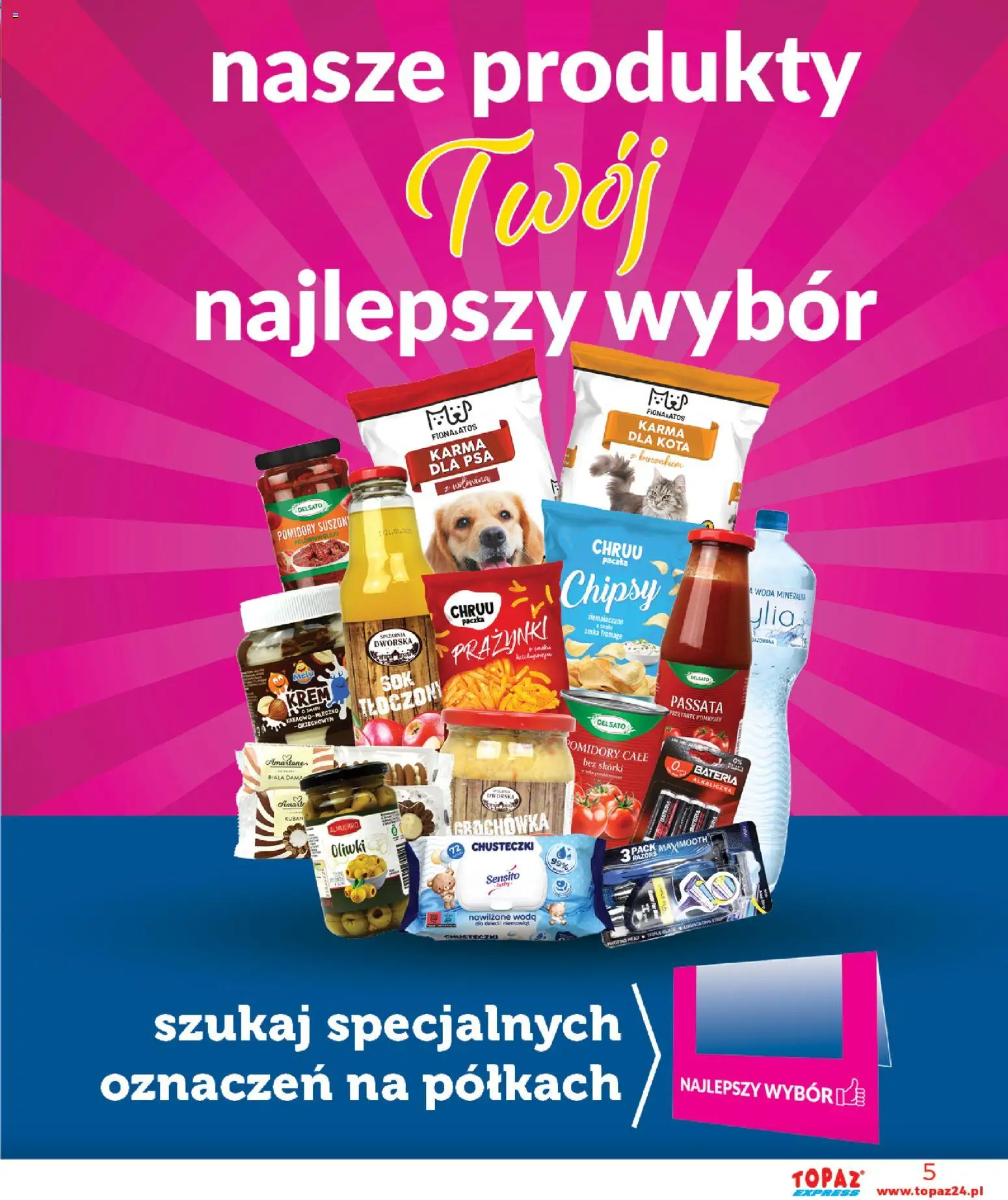 Topaz gazetka - Express od 09.07.2026 | Strona: 5 | Produkty: Chipsy, Bateria, Pomidory, Woda