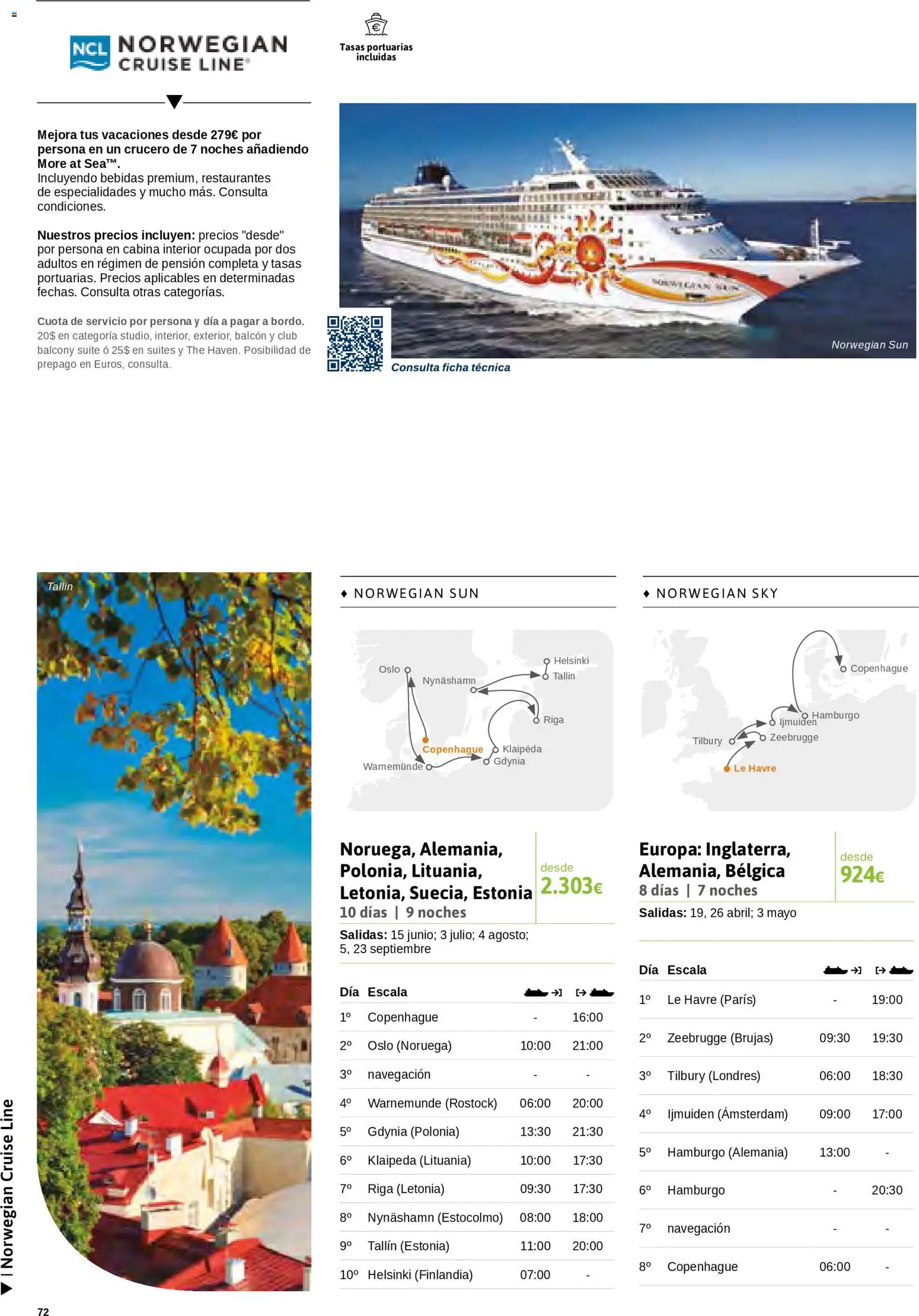 Viajes El Corte Inglés Cruceros marítimos │ válido desde el 01/01/2026 | Página: 73 | Productos: Especialidades, Bebidas, Navegación