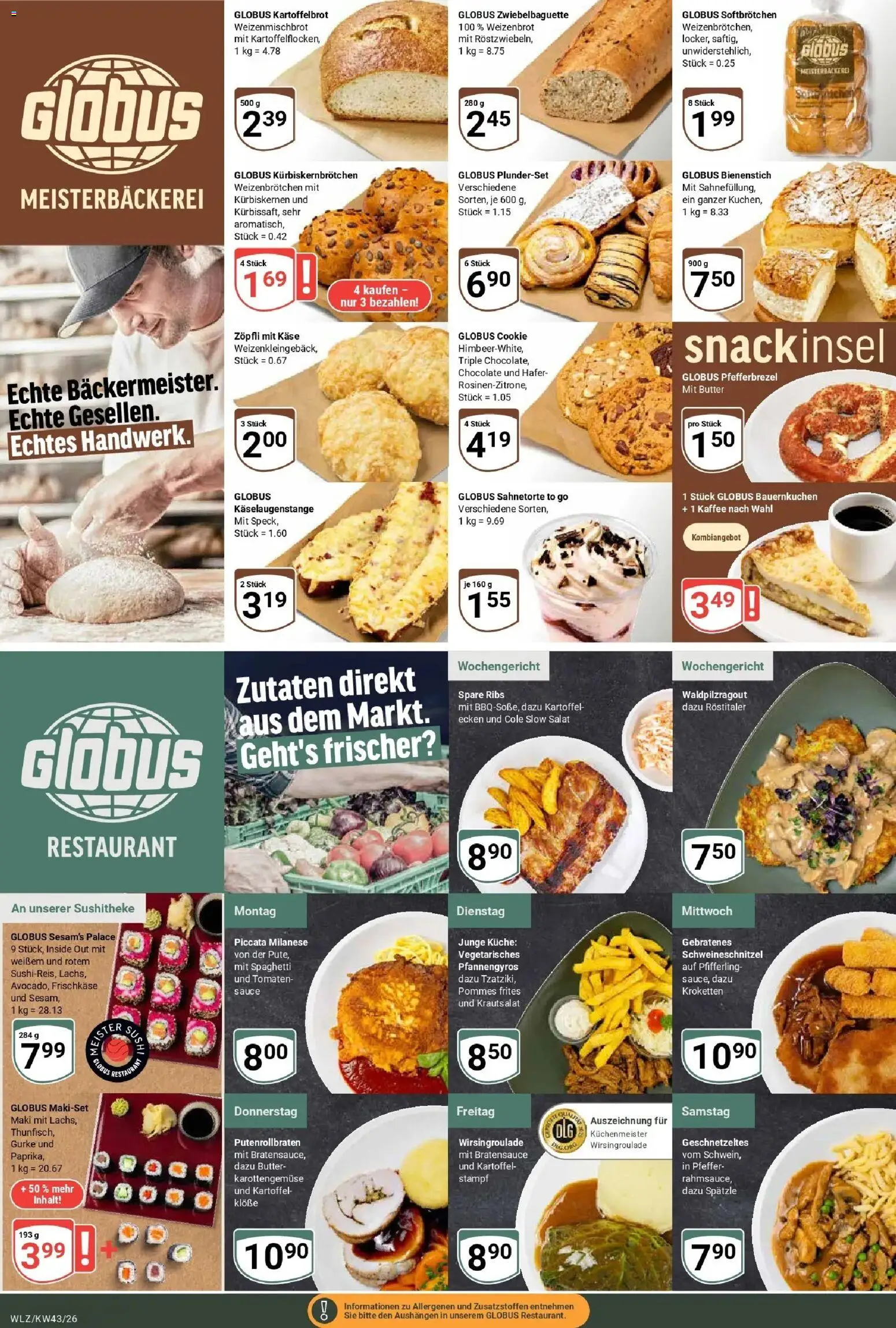 Globus Prospekt Weischlitz (ab 19.10.2026) » Angebote online | Seite: 7 | Produkte: Butter, Käse, Kaffee, Pfeffer