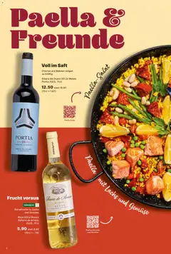 Coop aktionen Vino Spanien ab 15.10.2026 gültig | Seite: 4 | Produkte: Lachs, Saft, Gemüse