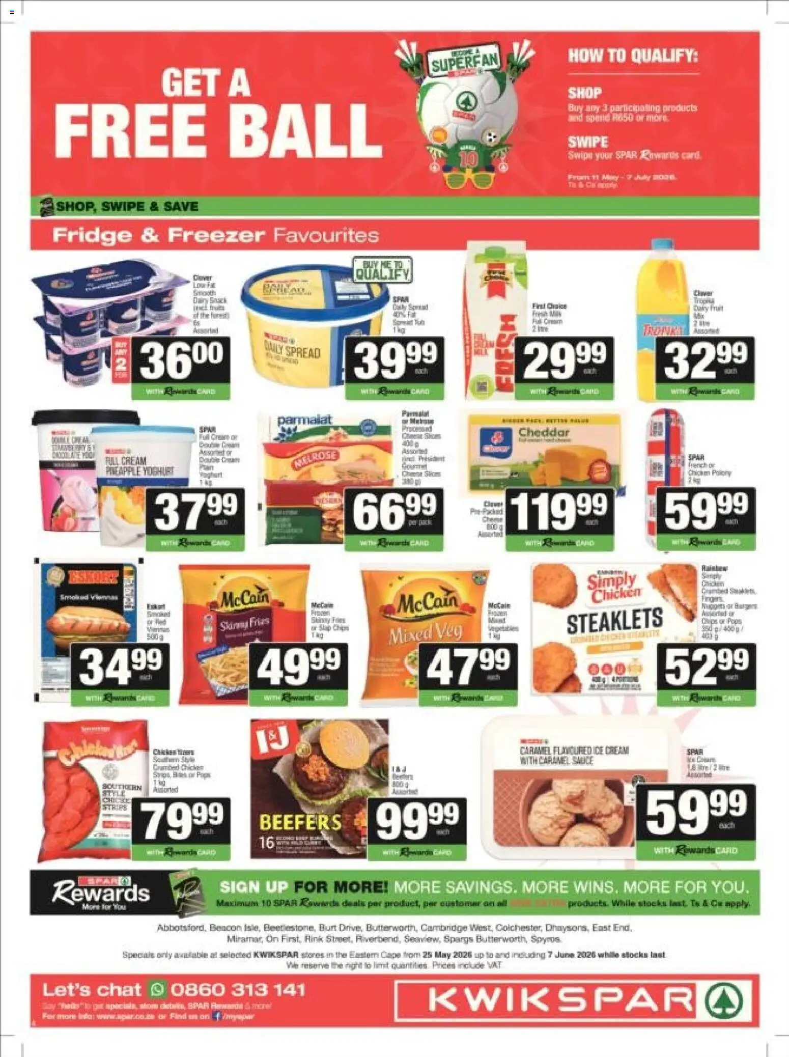 New KWIKSPAR catalogue – valid from 25.05.2026 | Page: 4 | Products: Freezer, Pineapple, Ice cream, Sauce