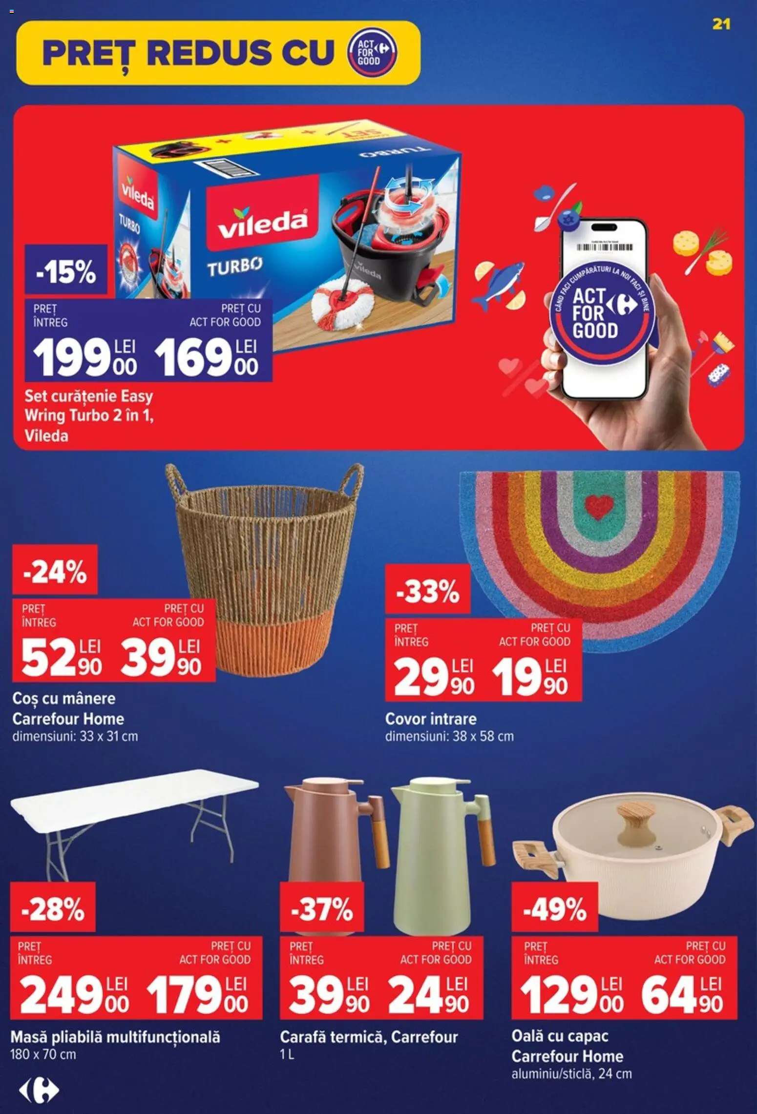 Noul catalog Carrefour – valabil de la 09.09.2026 | Pagină: 21 | Produse: Oală, Coș, Masă, Vileda
